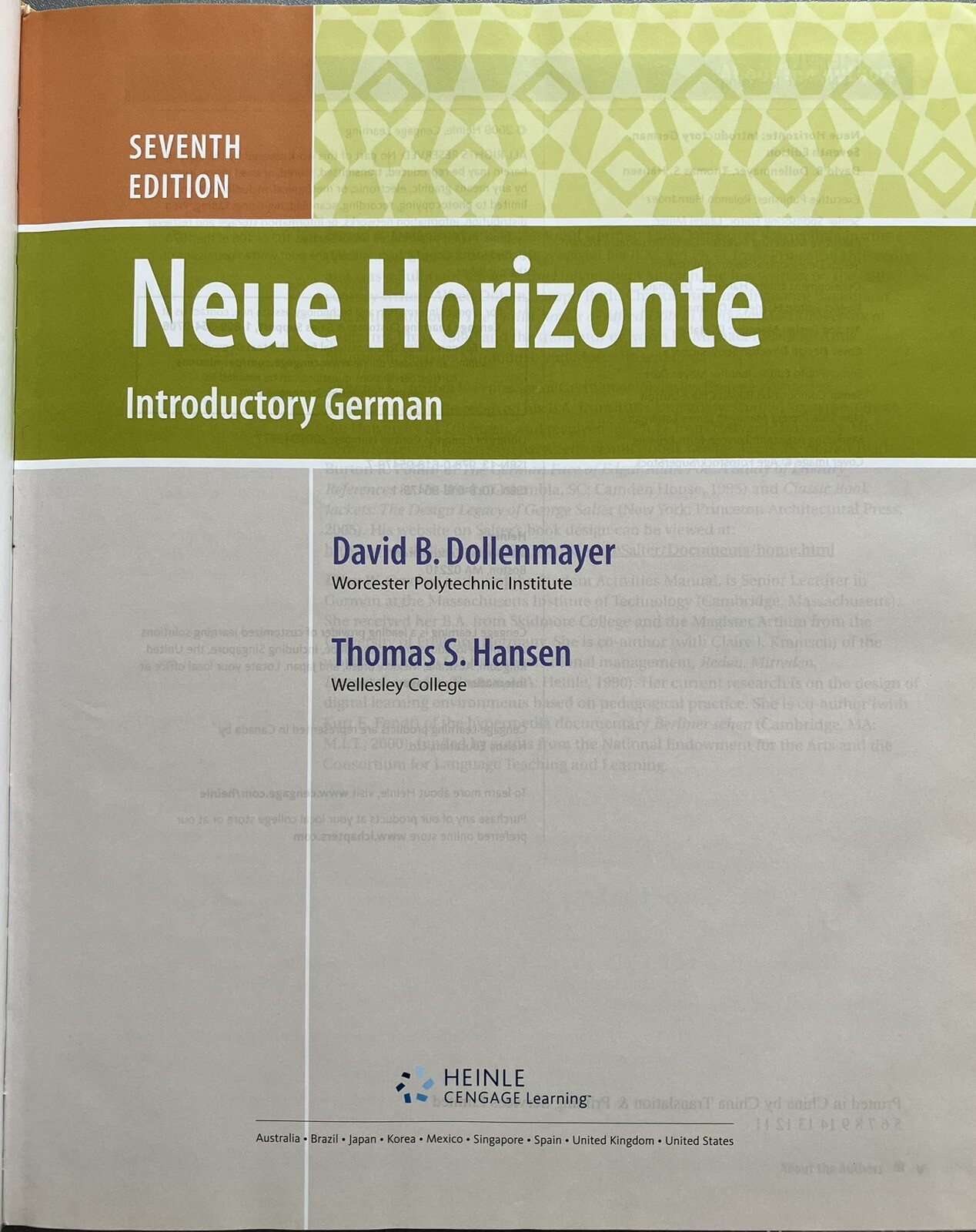Neue Horizonte : Introductory German, 7th Edition. $200 off the original price