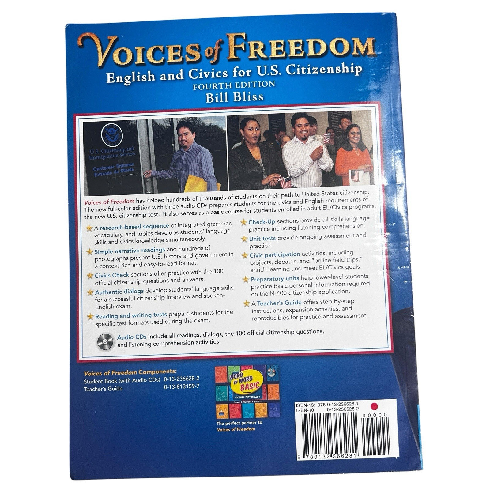 Voices of Freedom: English and Civics for US Citizenship 4th Ed Bill Bliss w/CDs
