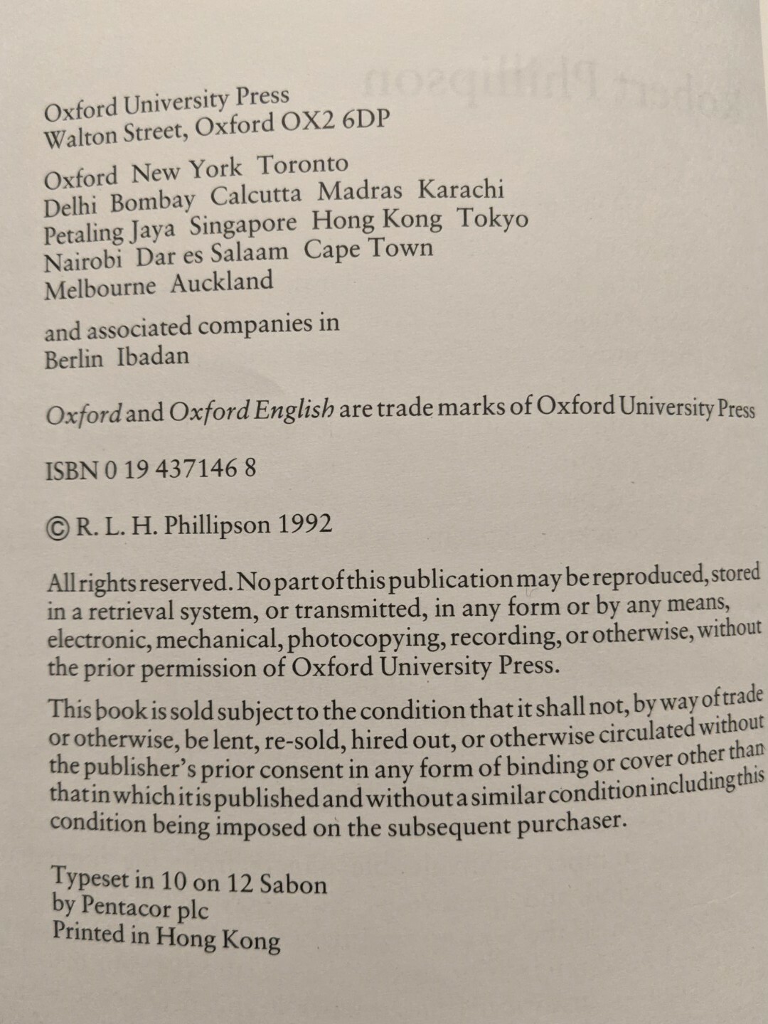 Linguistic Imperialism (Oxford Applied Linguistics)