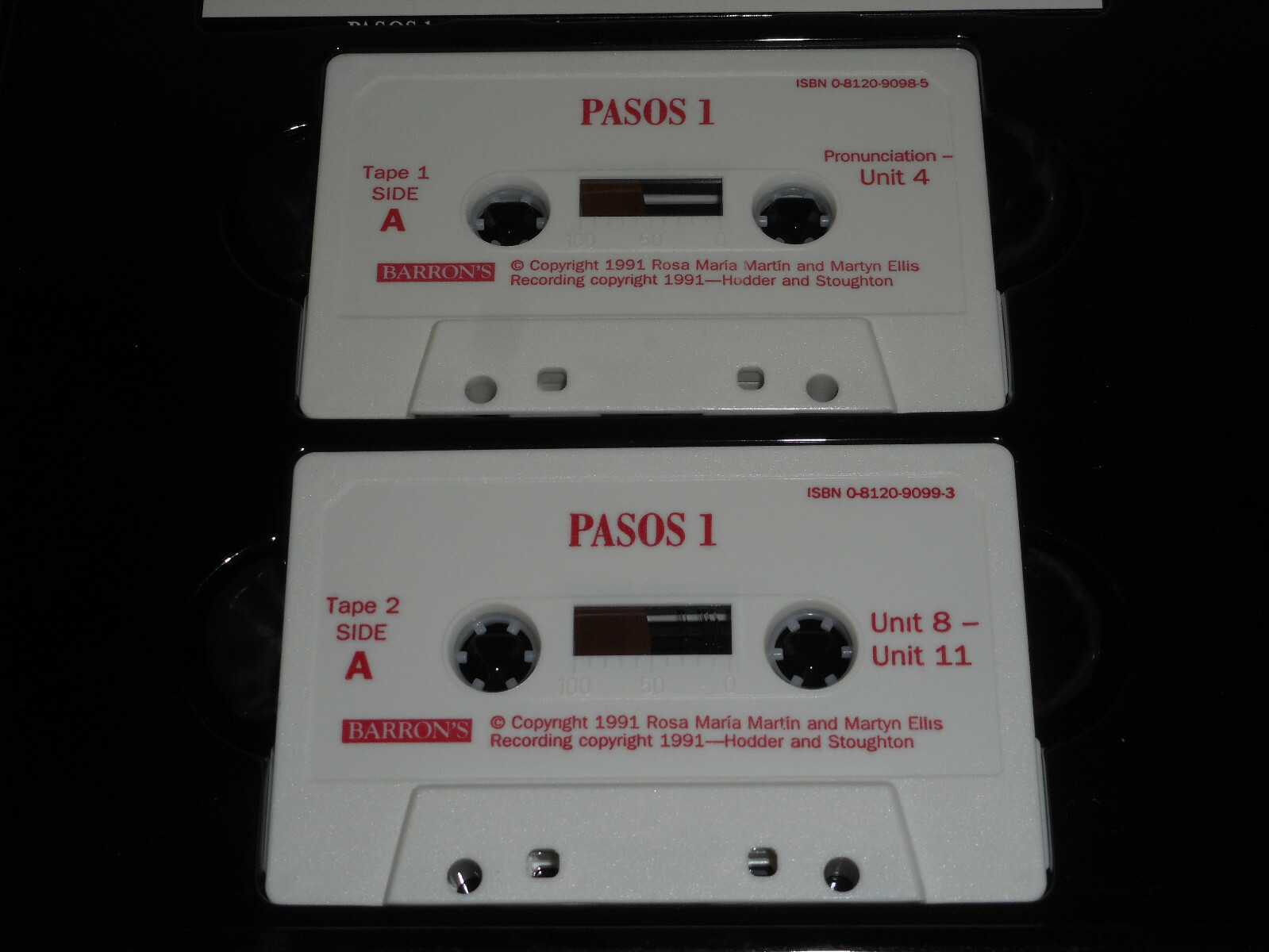 PASOS 1 First Course in Spanish Rosa Maria Martin Cassette Tapes & Study Books