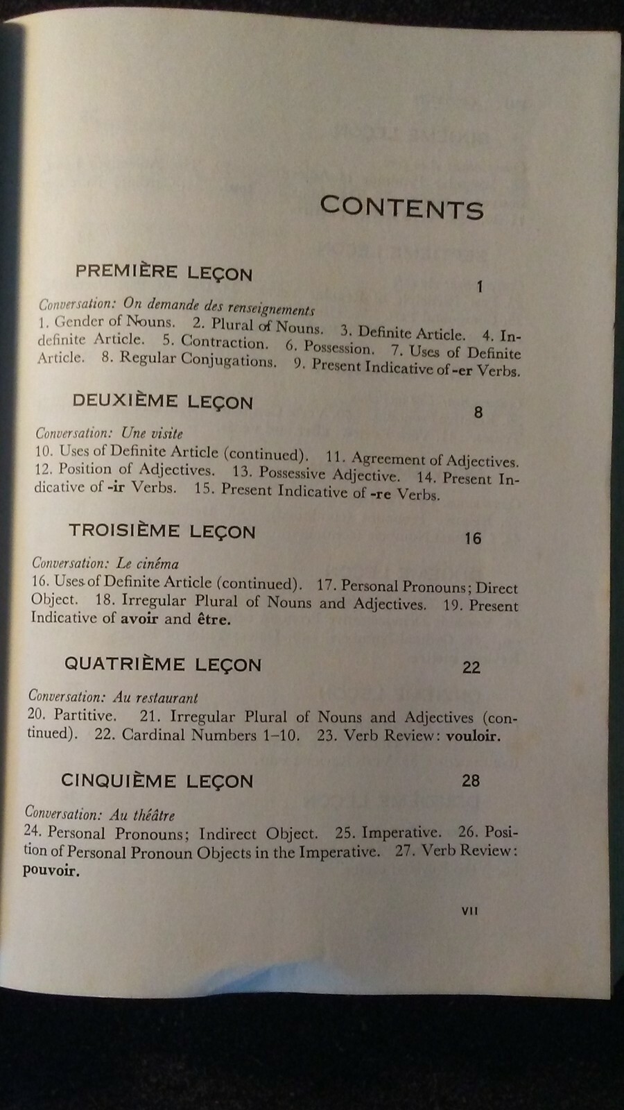 1960 FRENCH CONVERSATIONAL REVIEW GRAMMAR Mondelli