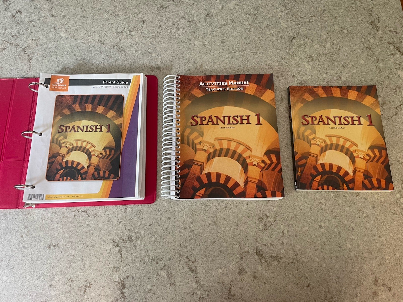 BJU Press – Spanish 1 Textbook, Teachers Manual, and Parents’ Guide/Answer Key