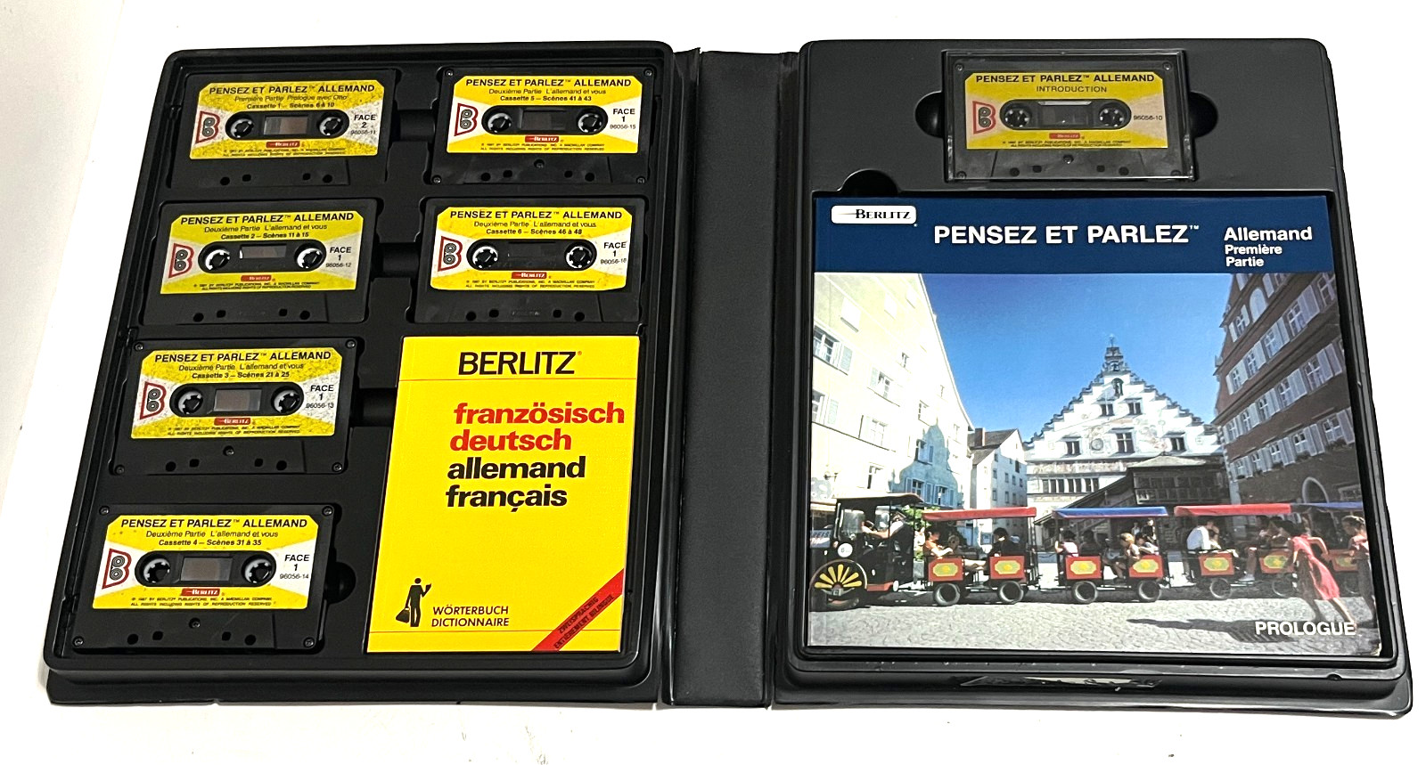 BERLITZ Pensez et Parlez Allemand Cassette Course Set French to Learn German