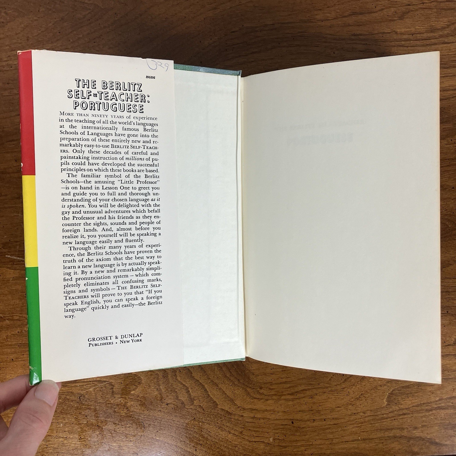 1953 Berlitz Self-Teacher Portuguese Hardcover Dust Jacket Language Course