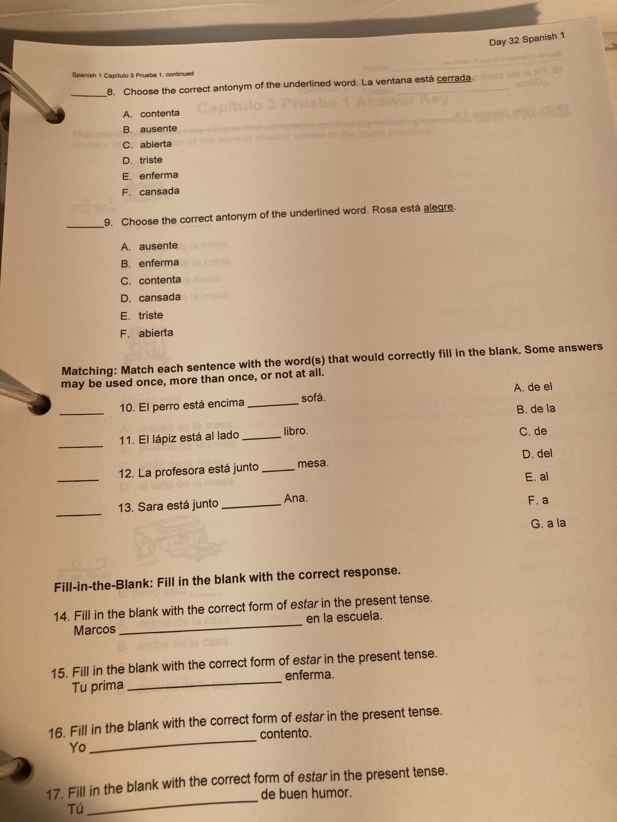 Spanish 1 Second Edition BJU Press Binder