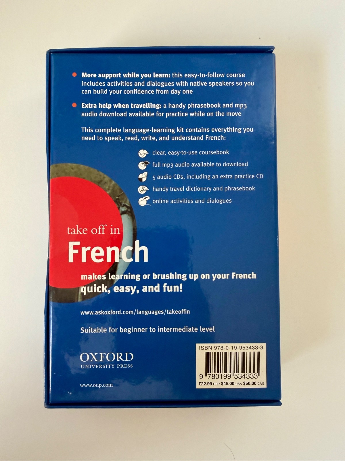 Learn French for travel to France. Oxford Take Off In French. CDs.