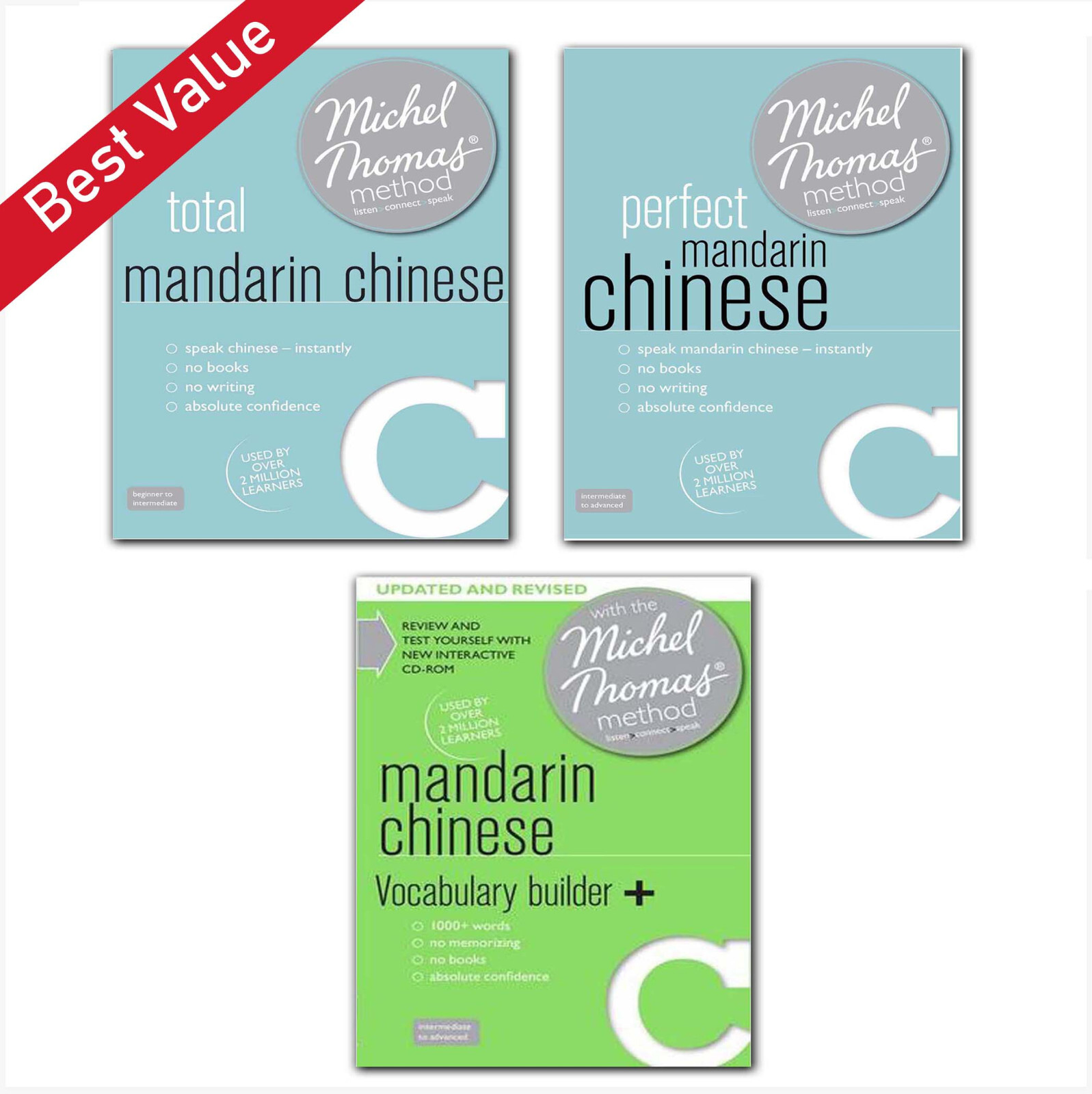 Michel Thomas Total Chinese, Perfect Chinese & Vocab Builder+ **ALL 3 COURSES**