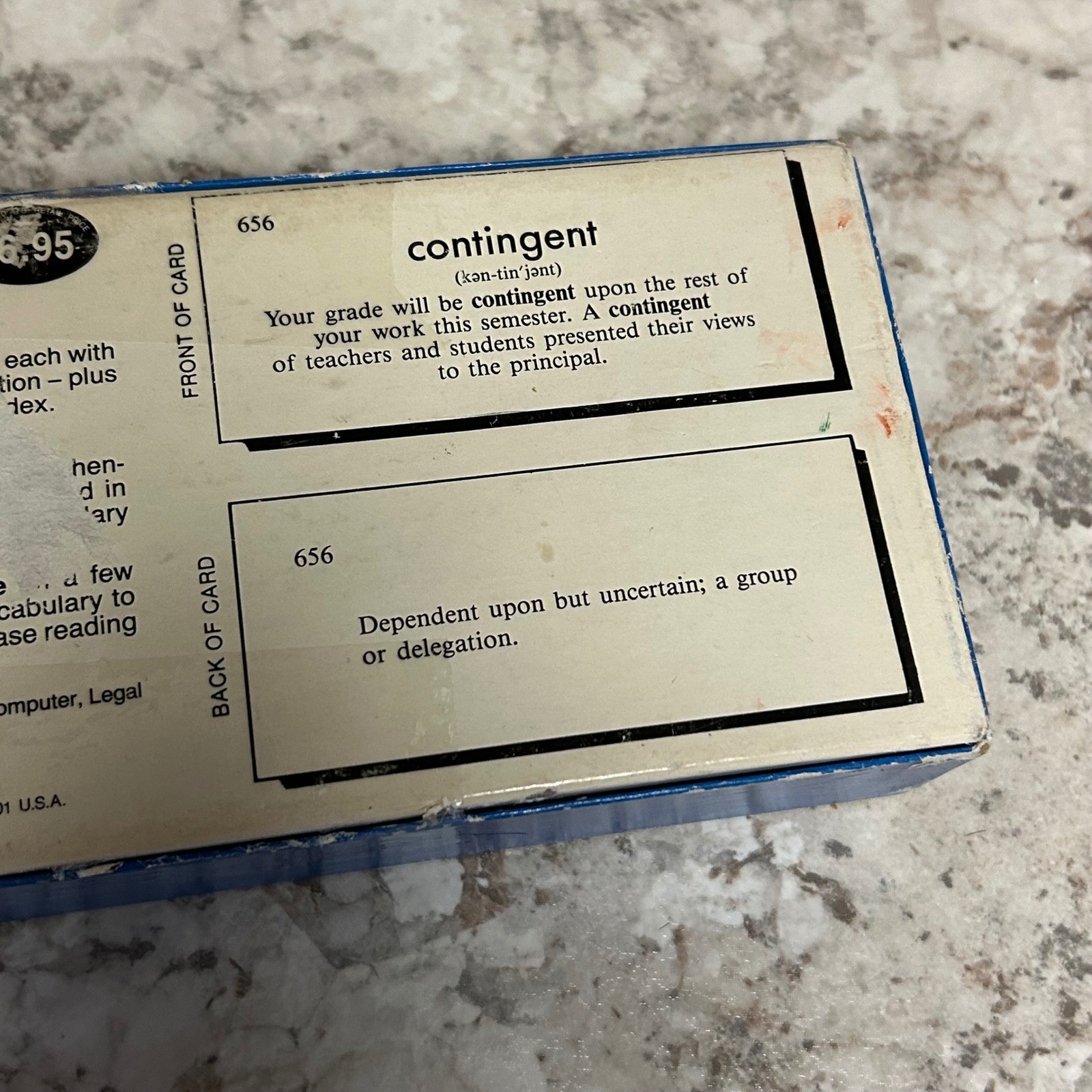 Vis-Ed English Vocabulary Cards Set No. 1 Blue 1000 Flashcards Vintage 1986