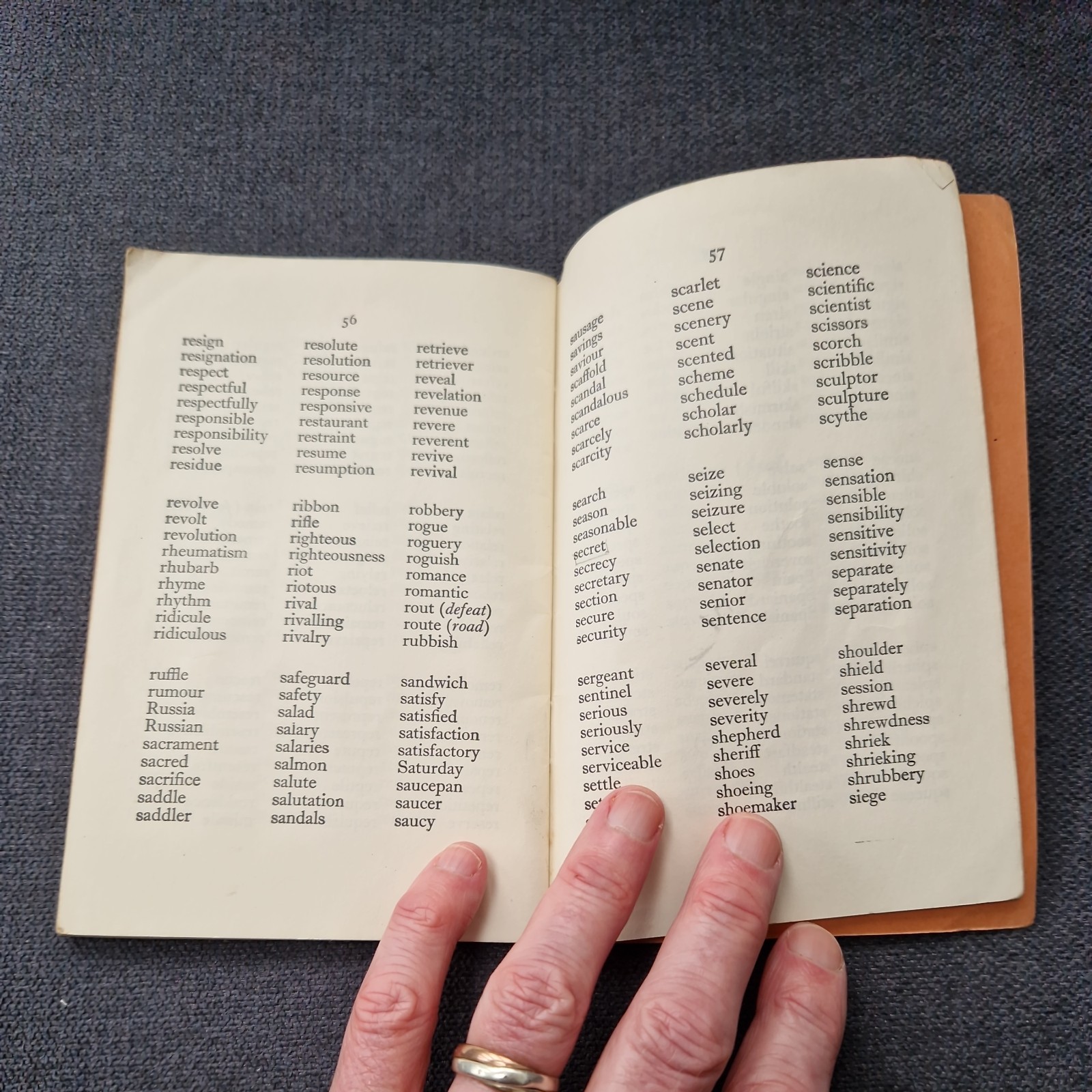 A Spelling List for Seniors – Schonell & Brown – 1961 Vintage Paperback Booklet