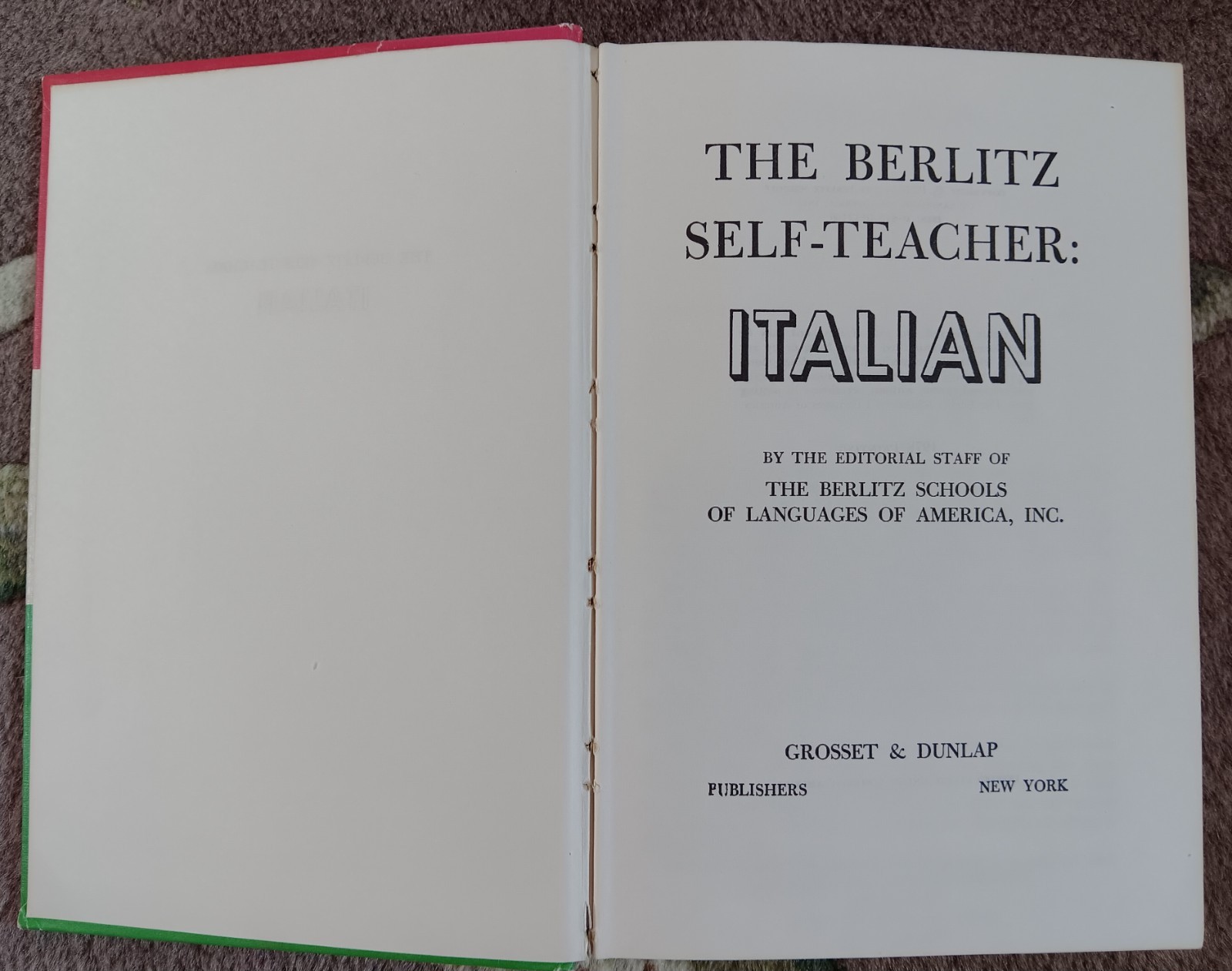 Learn To Speak Italian 2 Books Berlitz & Cortina Methods VTG HB Former Library