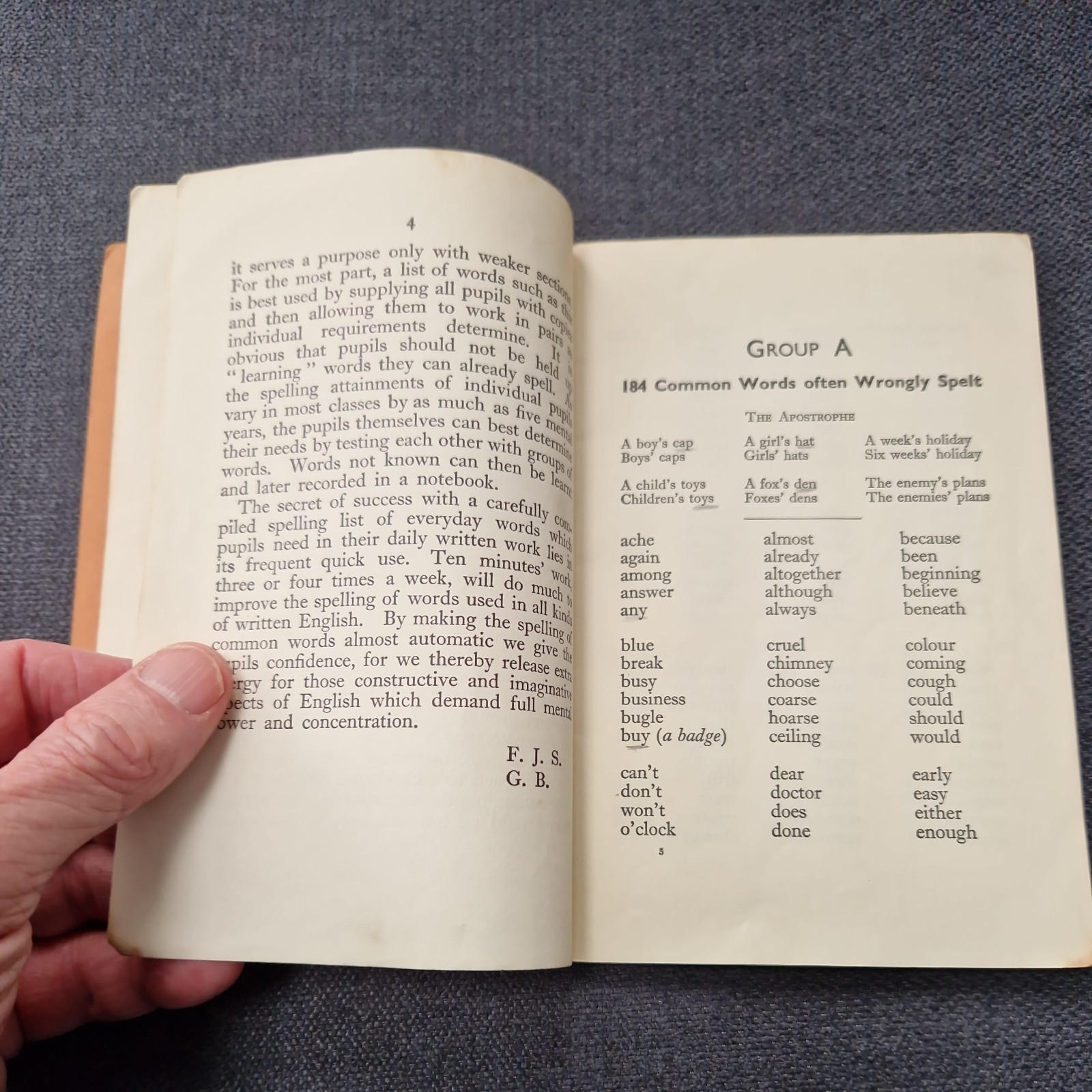 A Spelling List for Seniors – Schonell & Brown – 1961 Vintage Paperback Booklet