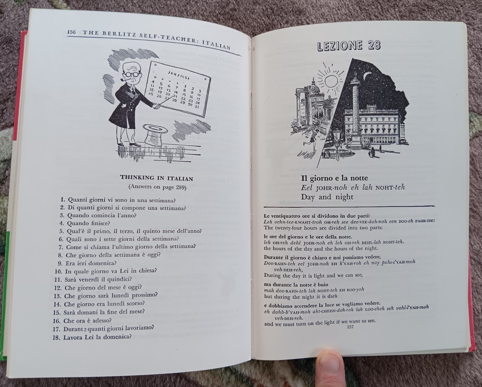 Learn To Speak Italian 2 Books Berlitz & Cortina Methods VTG HB Former Library
