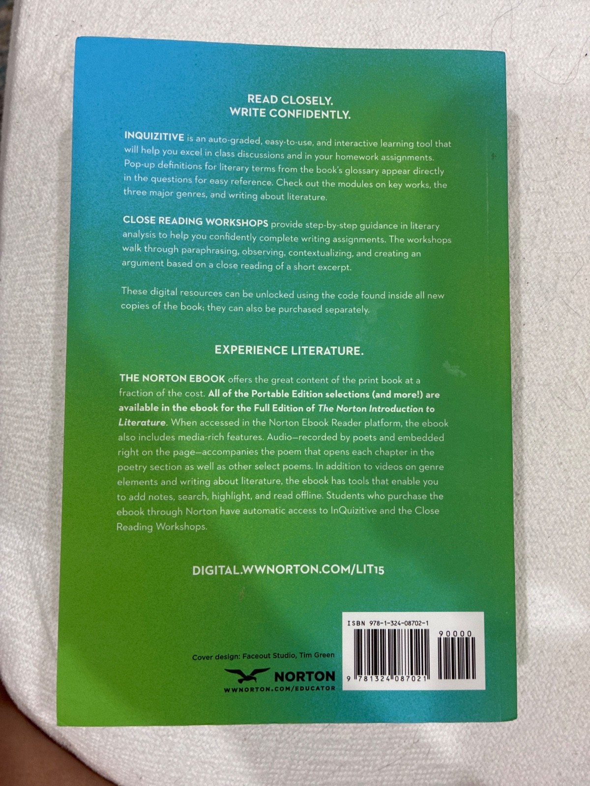 Intro To Lit Textbook portable 15th edition