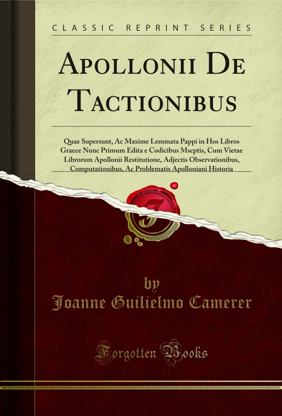 Apollonii De Tactionibus (Classic Reprint)