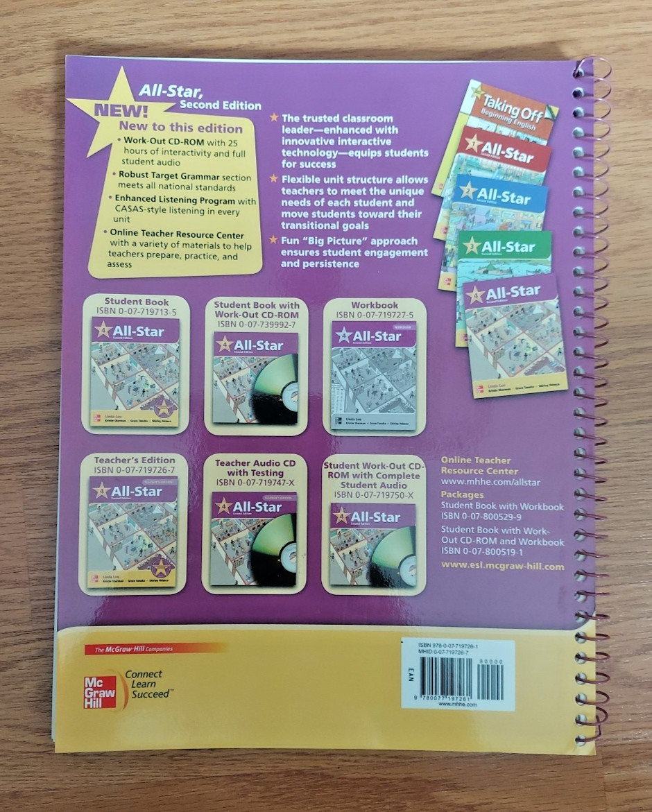 All Star Level 4 Teacher’s Edition, Second Edition Book New Spiral Bound