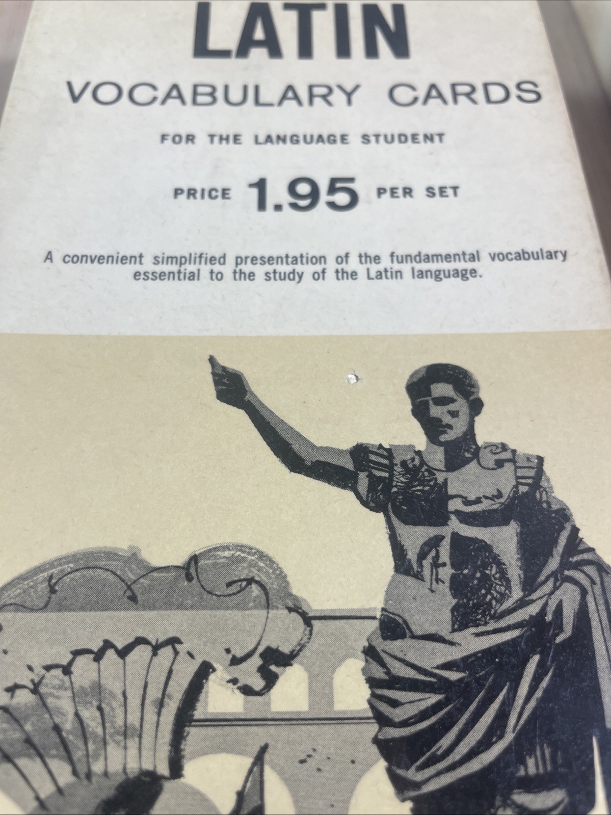 Vintage Vis-Ed Latin Language Fundamental Vocabulary Cards Learn 1,000 Words
