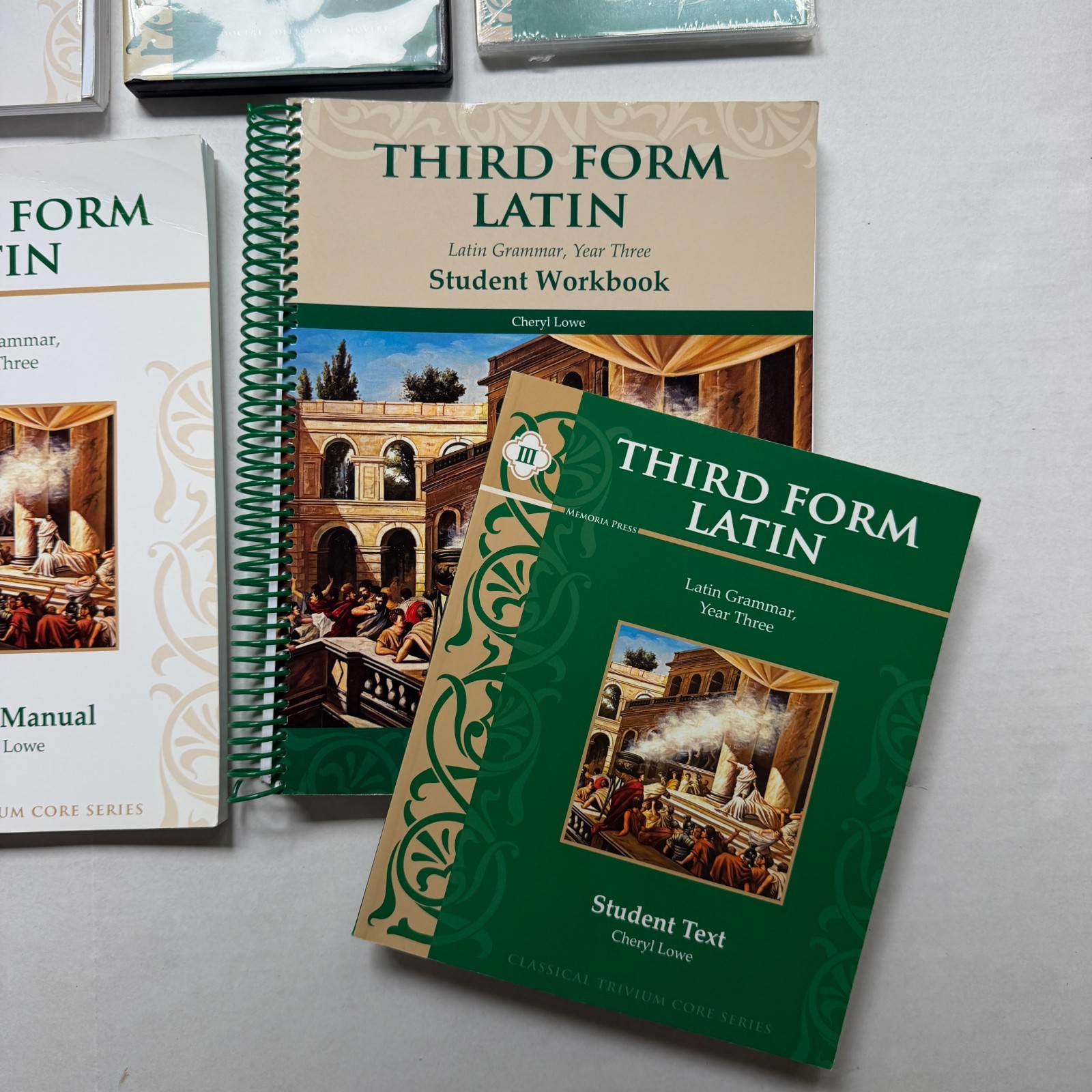 Memoria Press Third Form Latin Set 1st Edition Homeschool 8 Piece Book DVD CD