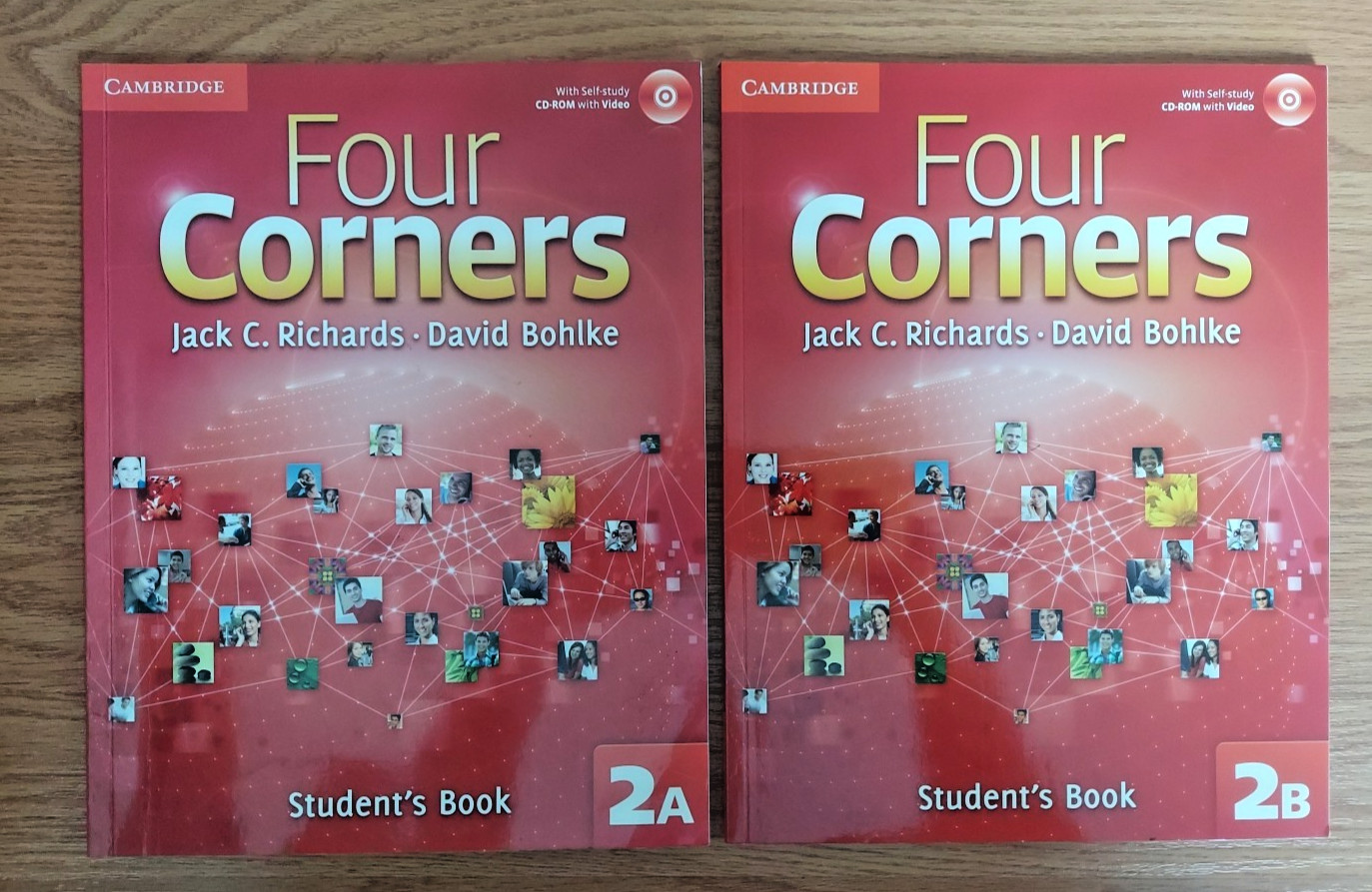 Four Corners Student’s Book 2A 2B by Jack C. Richards David Bohlke CD with video