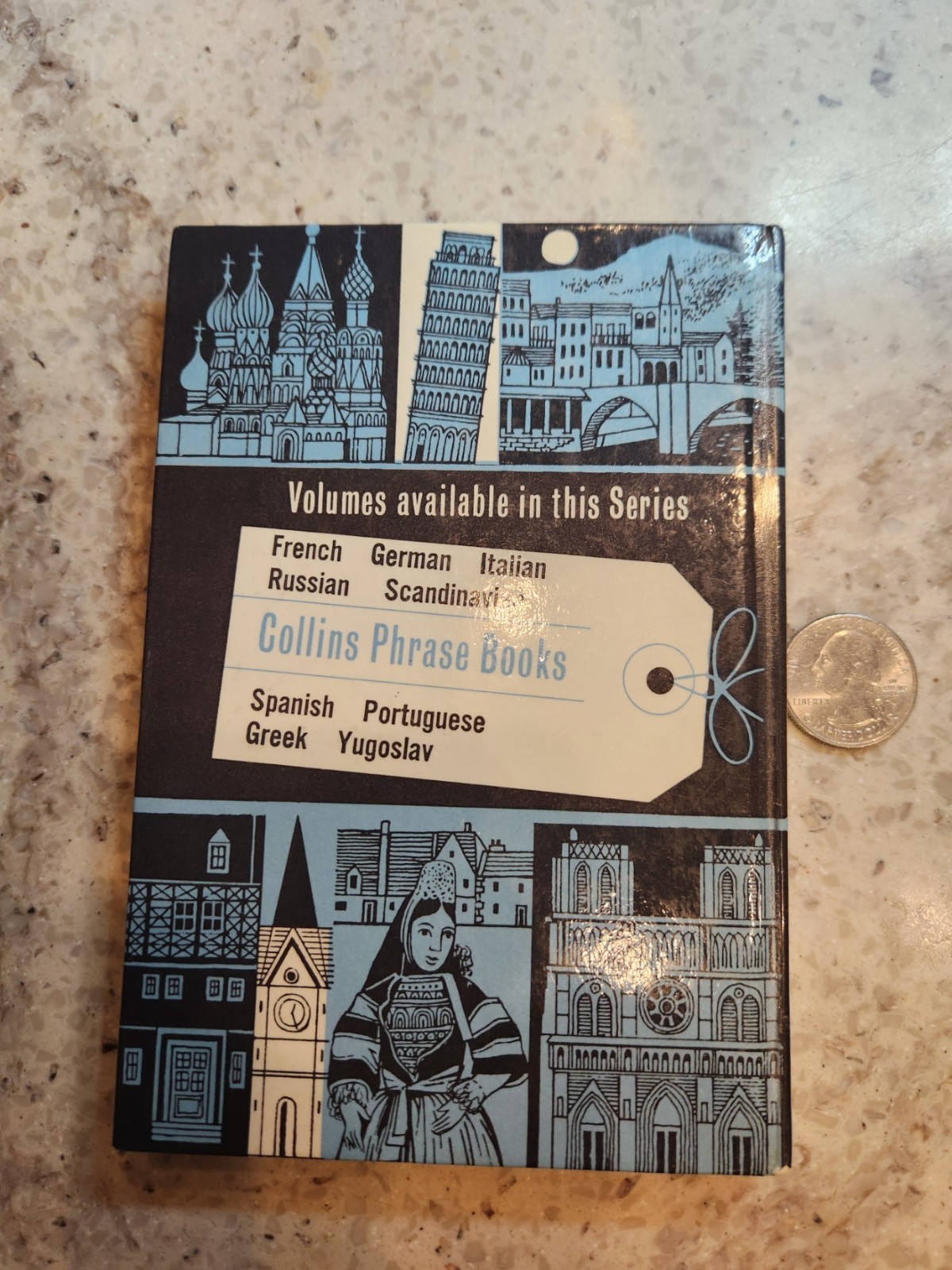 Collins Phrase Book [English to French] for travelers abroad HB 1966 Vintage