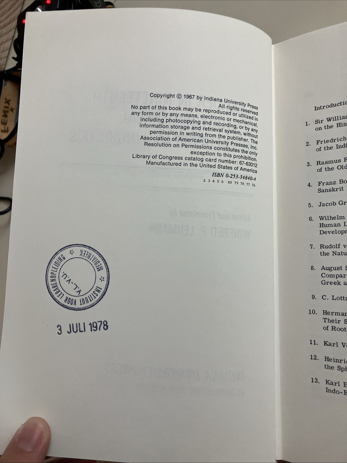 A Reader In 19th Century Historical Indo-European Linguistics