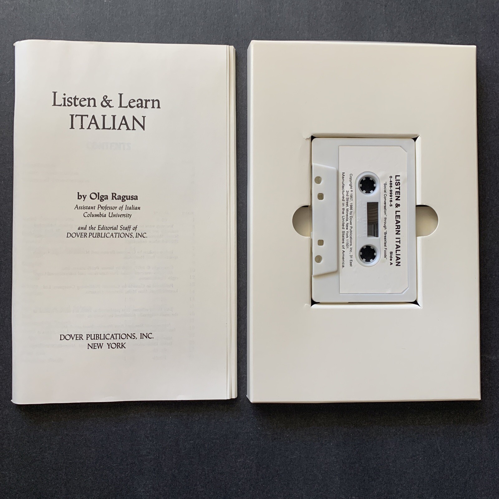 Listen & Learn Italian – Olga Ragusa – Cassette + Fully Indexed Manual