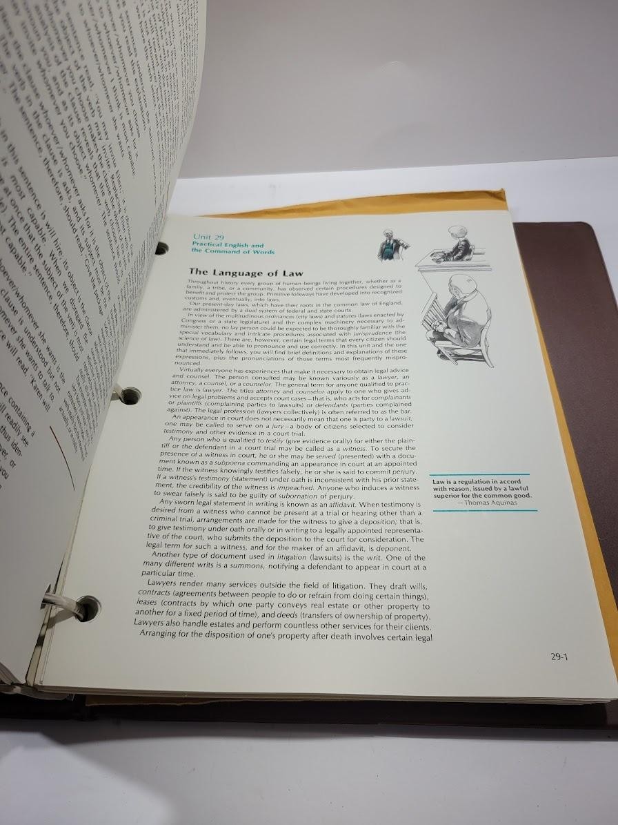 Vintage Practical English & The Command Of Words Roy H Copperud Binder USA