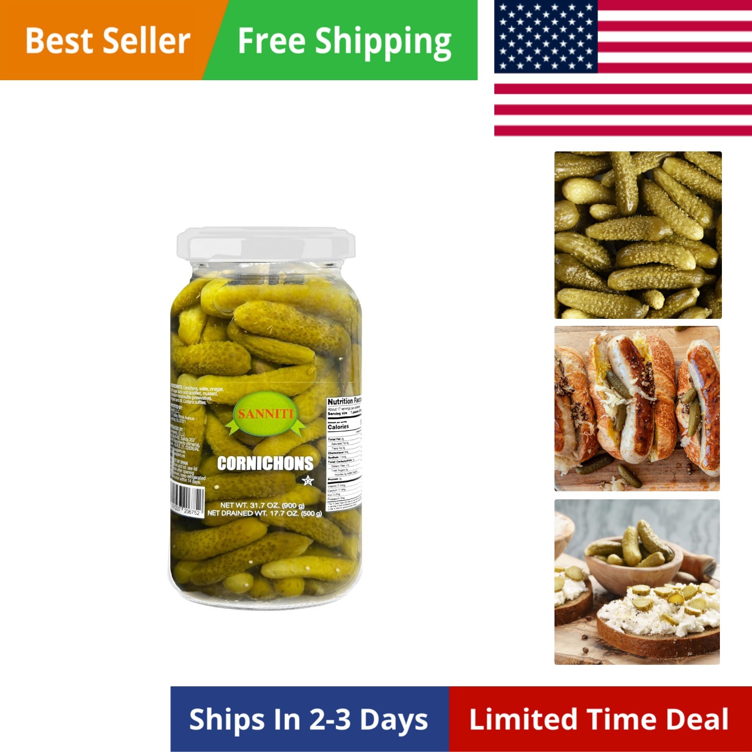 Spanish Cornichons – 33.5 ounce