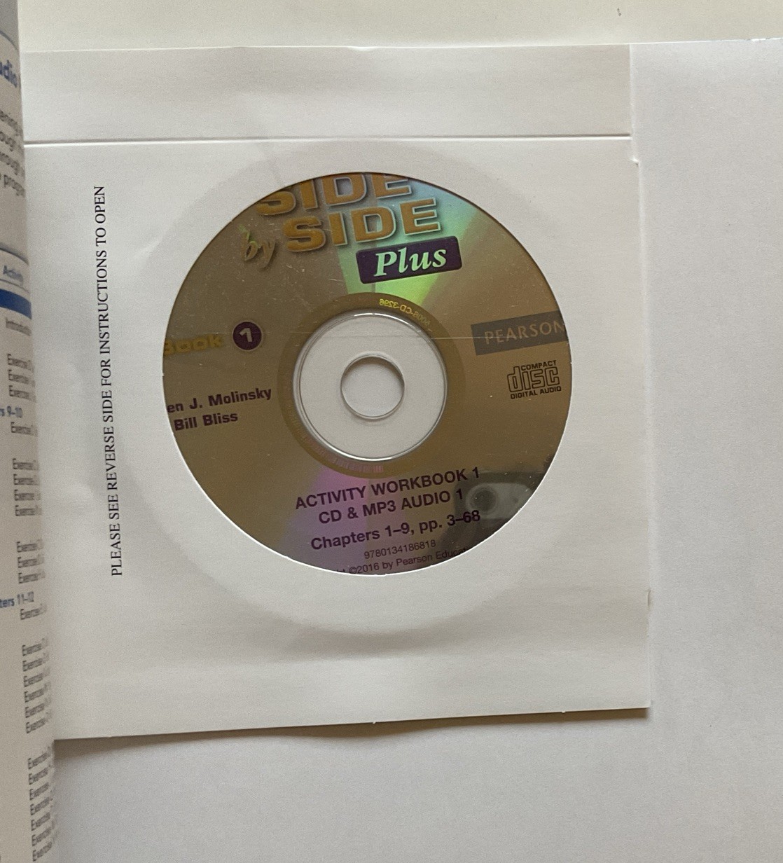 SET 3 Side by Side Plus 1 Activity Workbook + Test Book + CDs Bliss and Molinsky