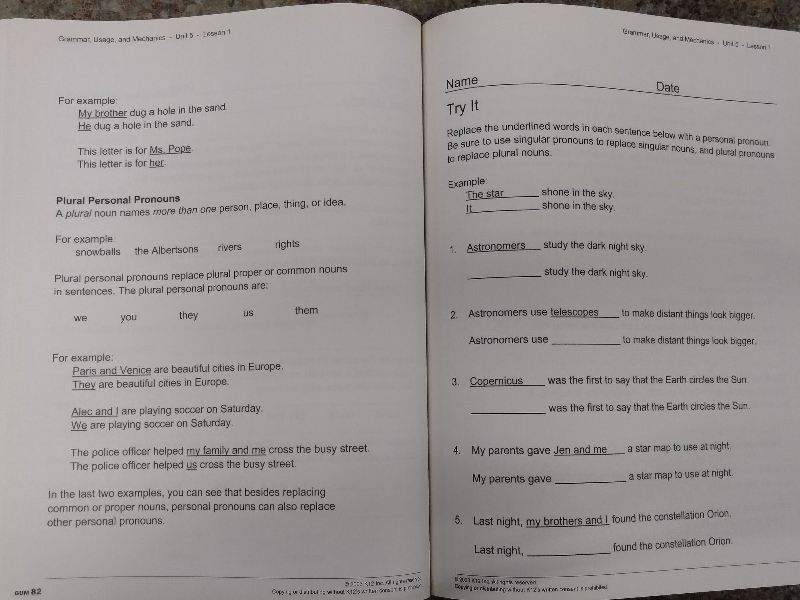 K12 Language Skills 4 Teacher Guide and Student Pages