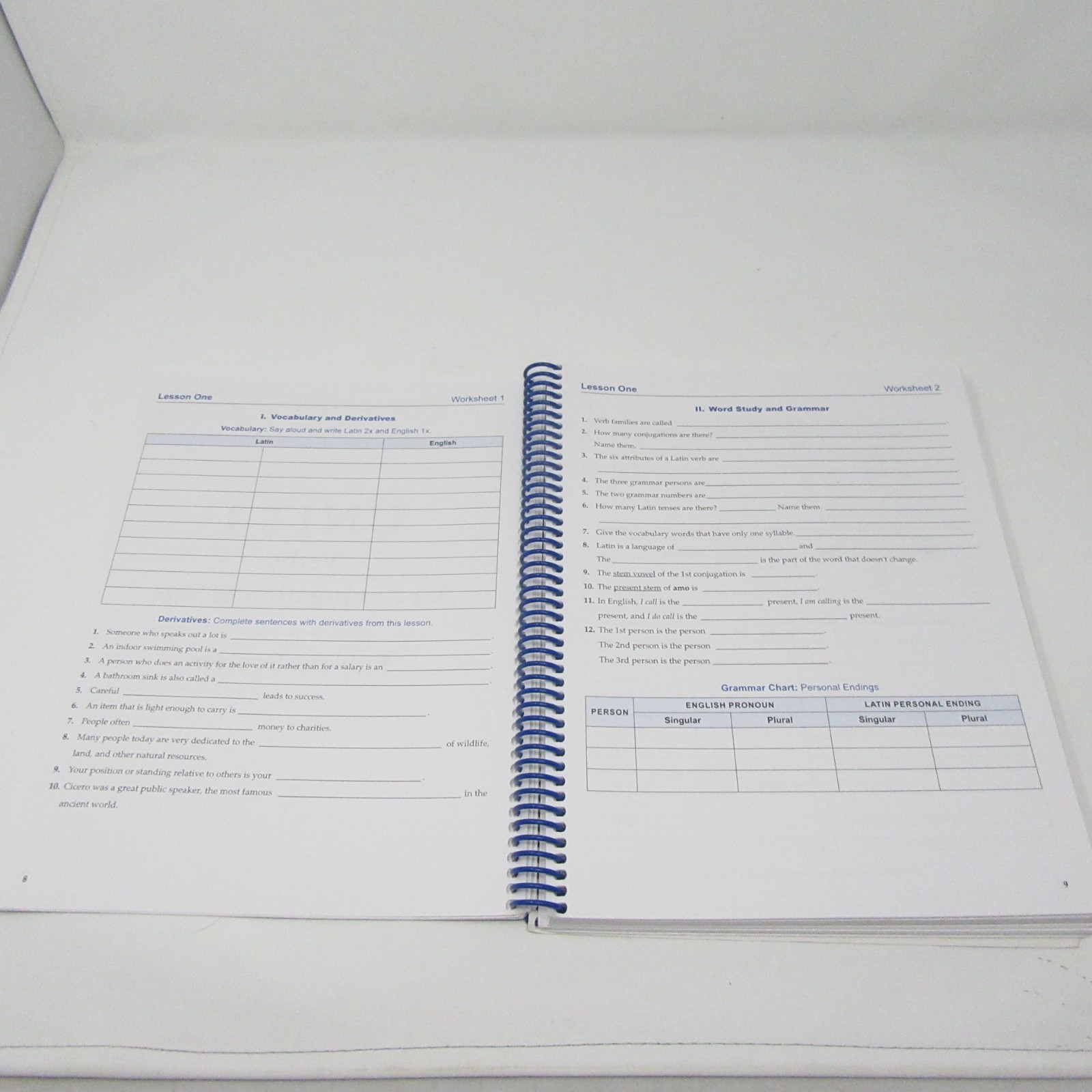Memoria Press First Form Latin Second Edition Student Workbook Tests Teacher Key