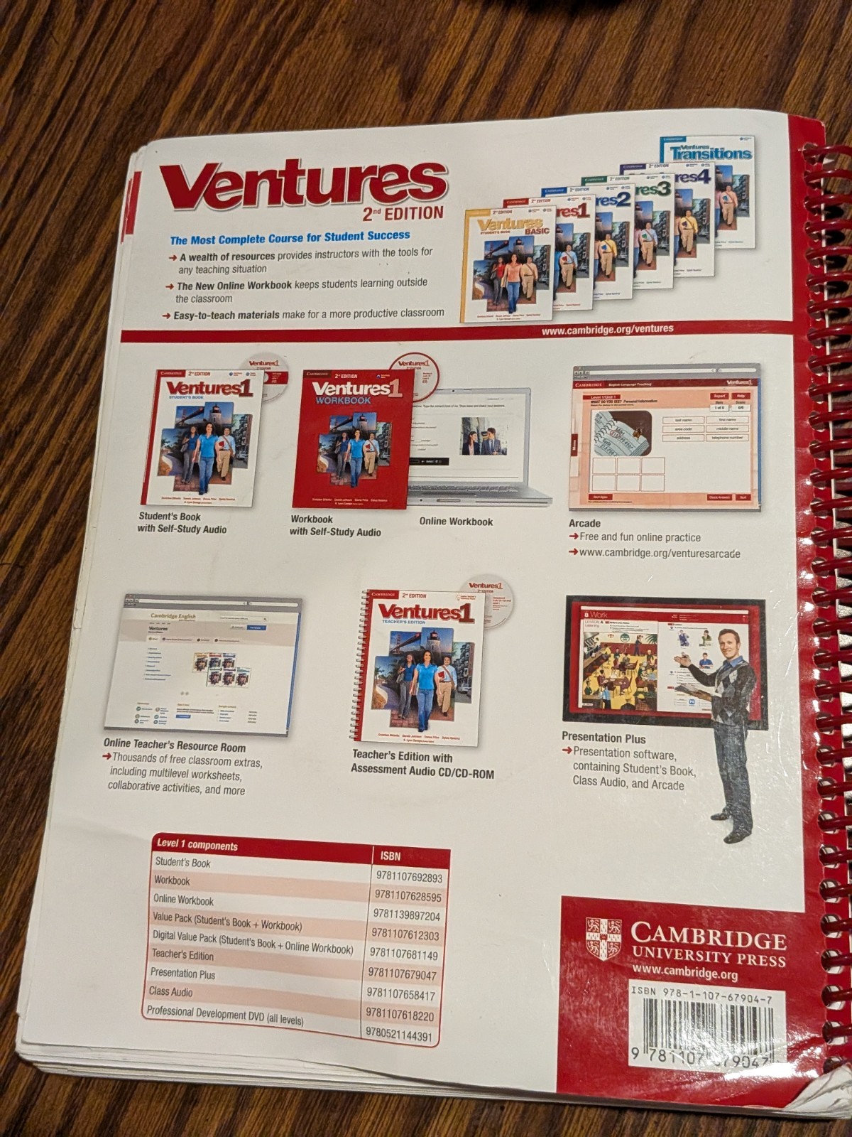 Ventures Level 1 (2nd Edition) Teacher Edition, Spiral Bound, CD