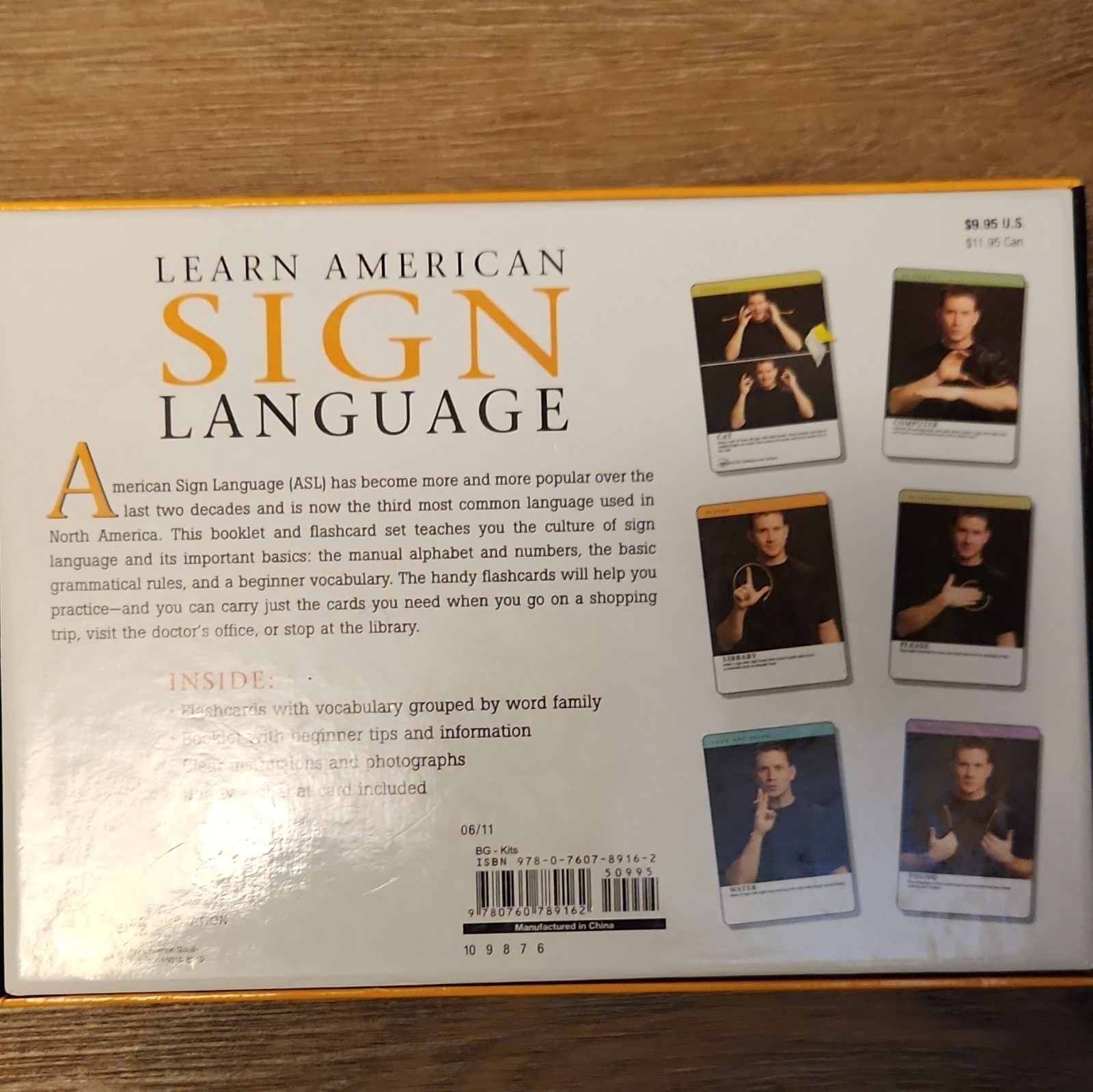 Learn American Sign Language Flashcards & Booklet by Rice & McCartney
