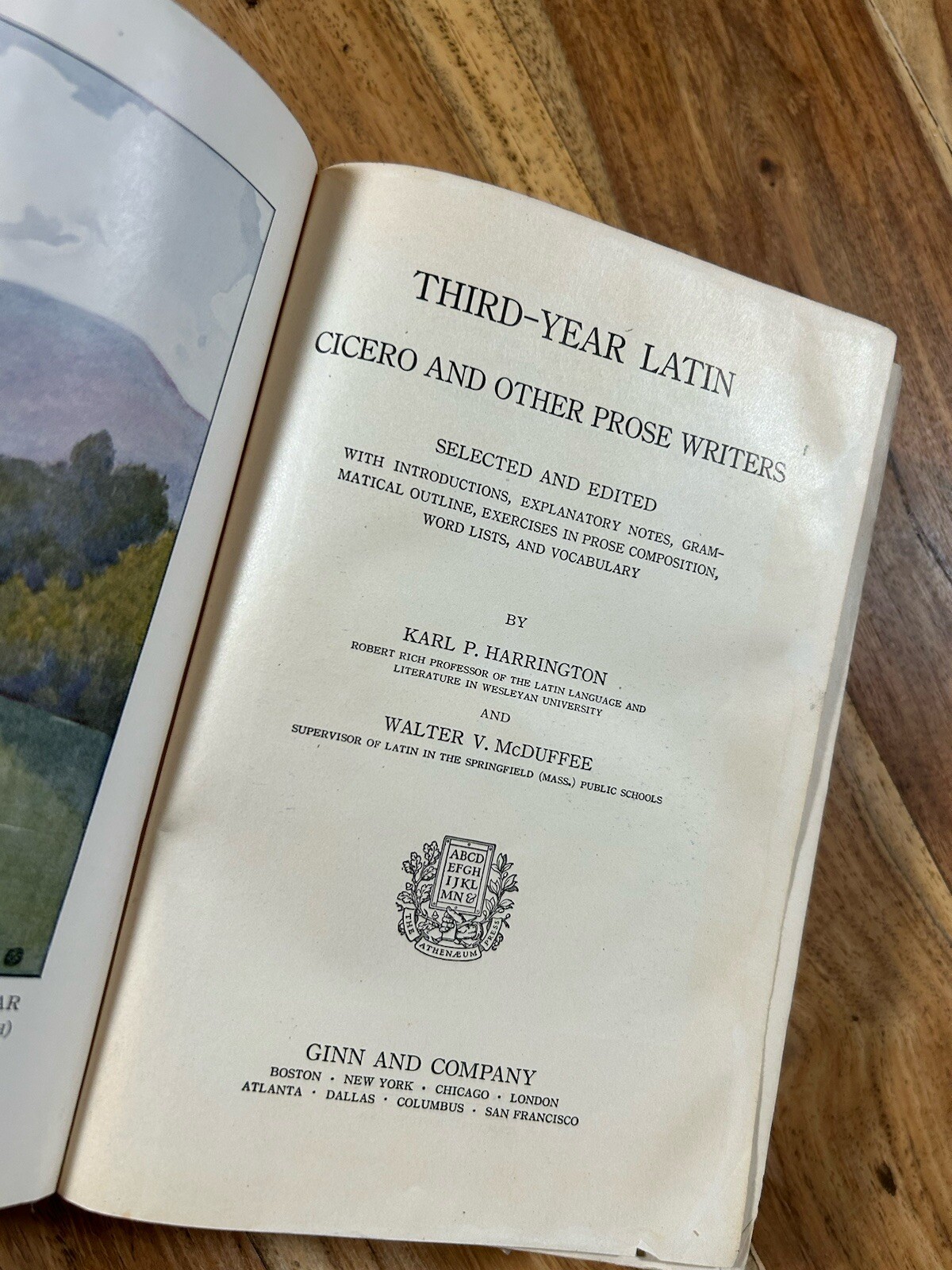 S*P*Q*R 1931 Third Year Latin Cicero & Other Prose Writers USA Book