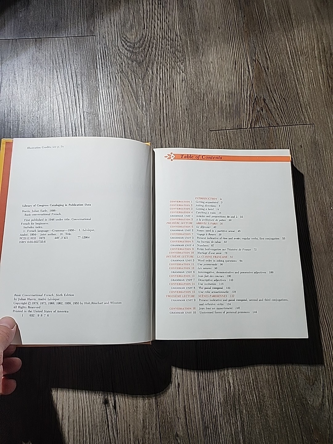 Basic Co Versational French 6e Harris & Leveque Hardcover 1978
