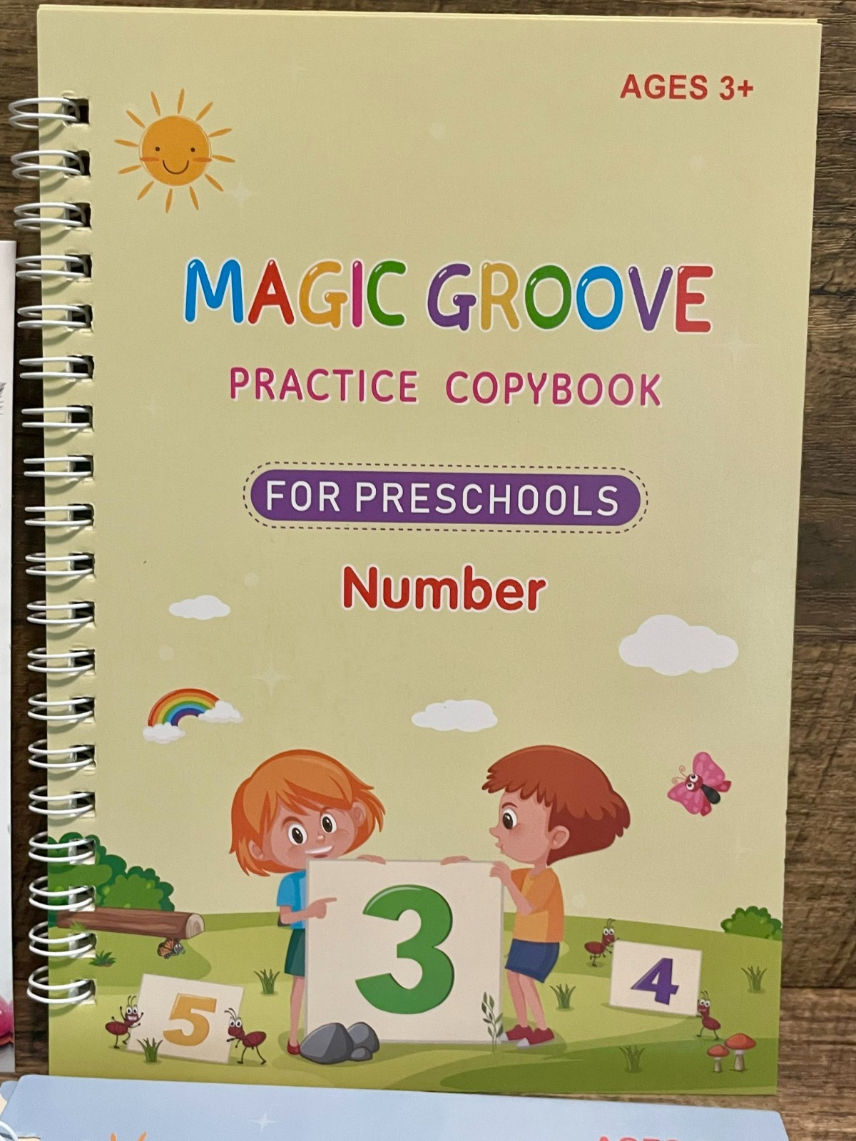 Magic Groove Practice Copybook, Reusable Writing for Preschool Montessori