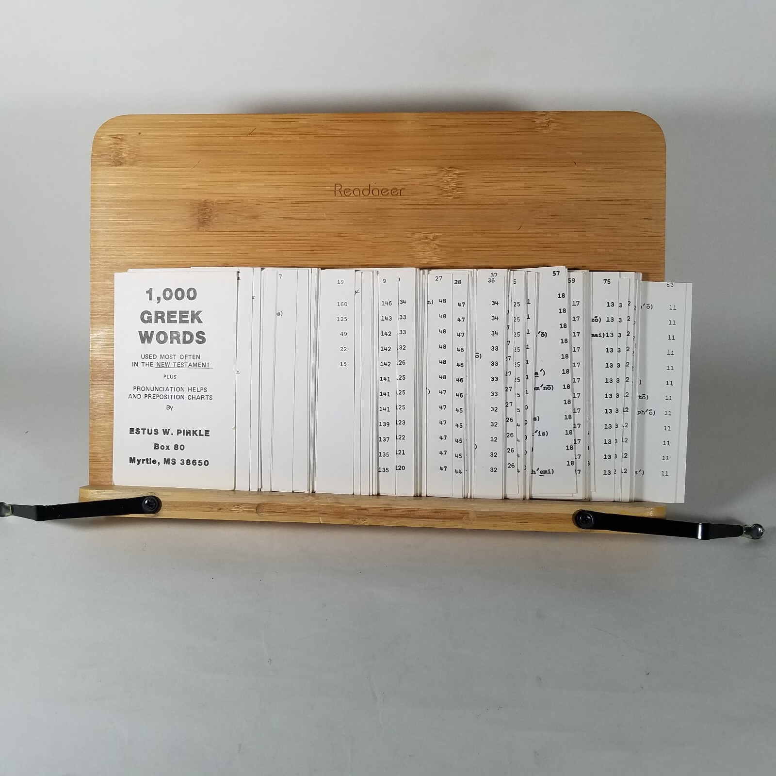 1,000 GREEK WORDS Used Most Often in the New Testament by Estus W. Pirkle CARDS