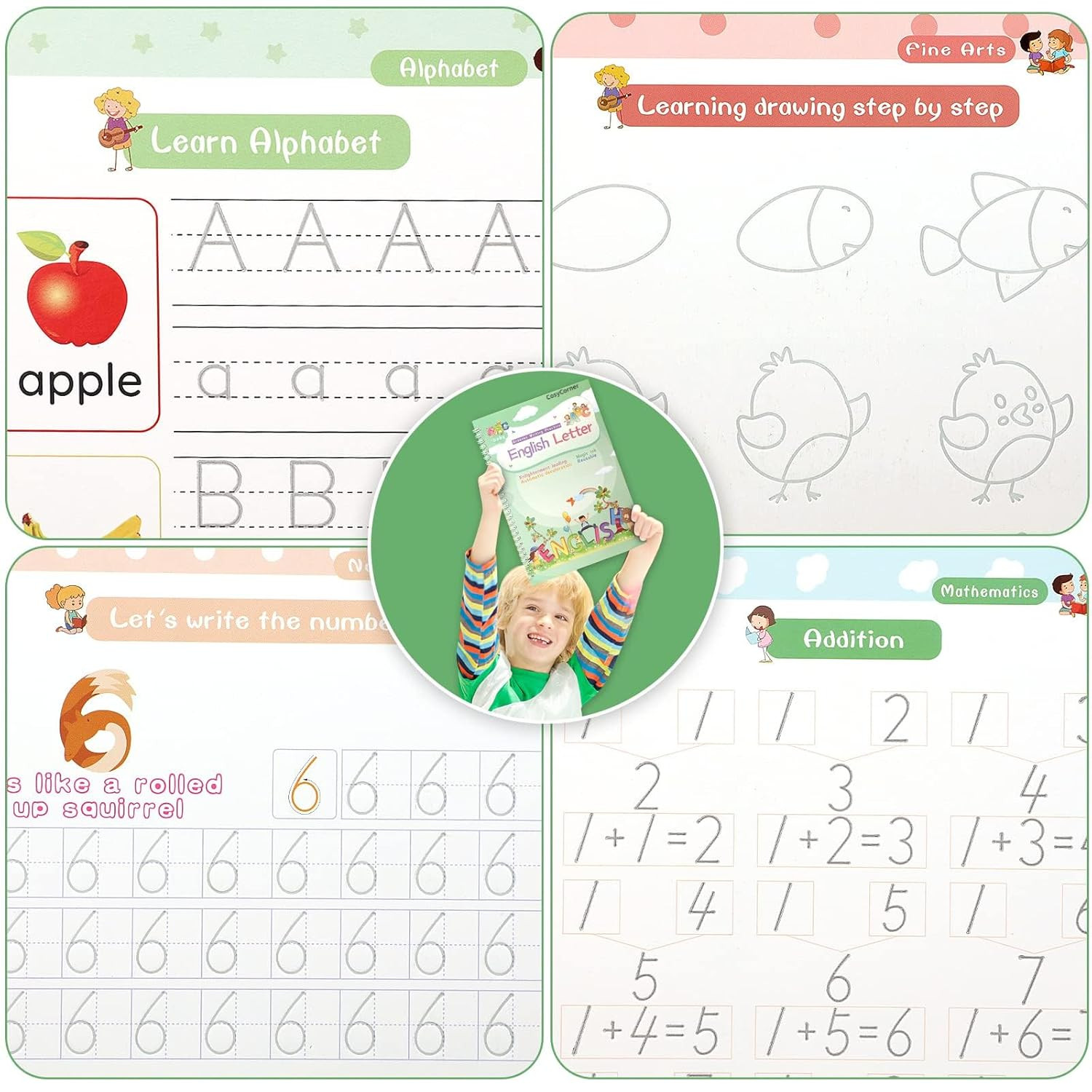 Magical Handwriting Workbooks Handwriting Practice Copybook, Handwriting Aid Mag