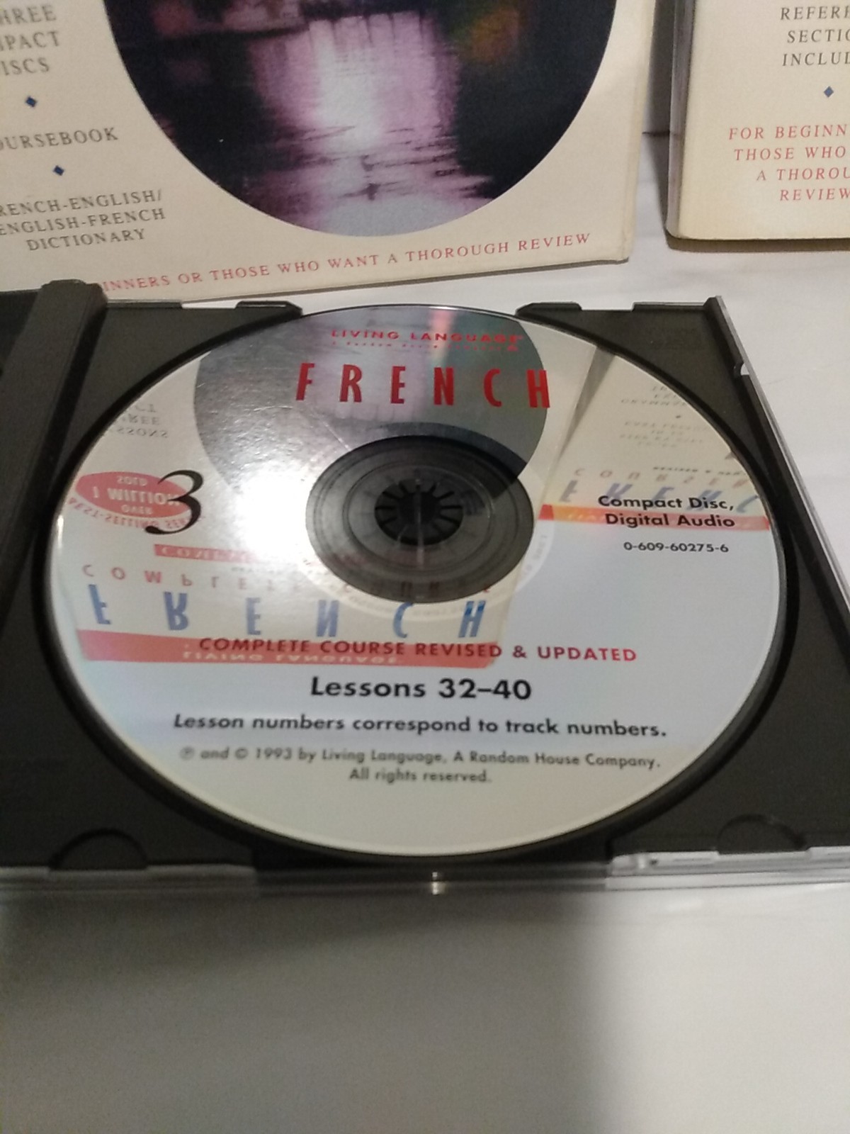 Living Language French Course Compact Disc 40 Lessons Course Book, Dictionary