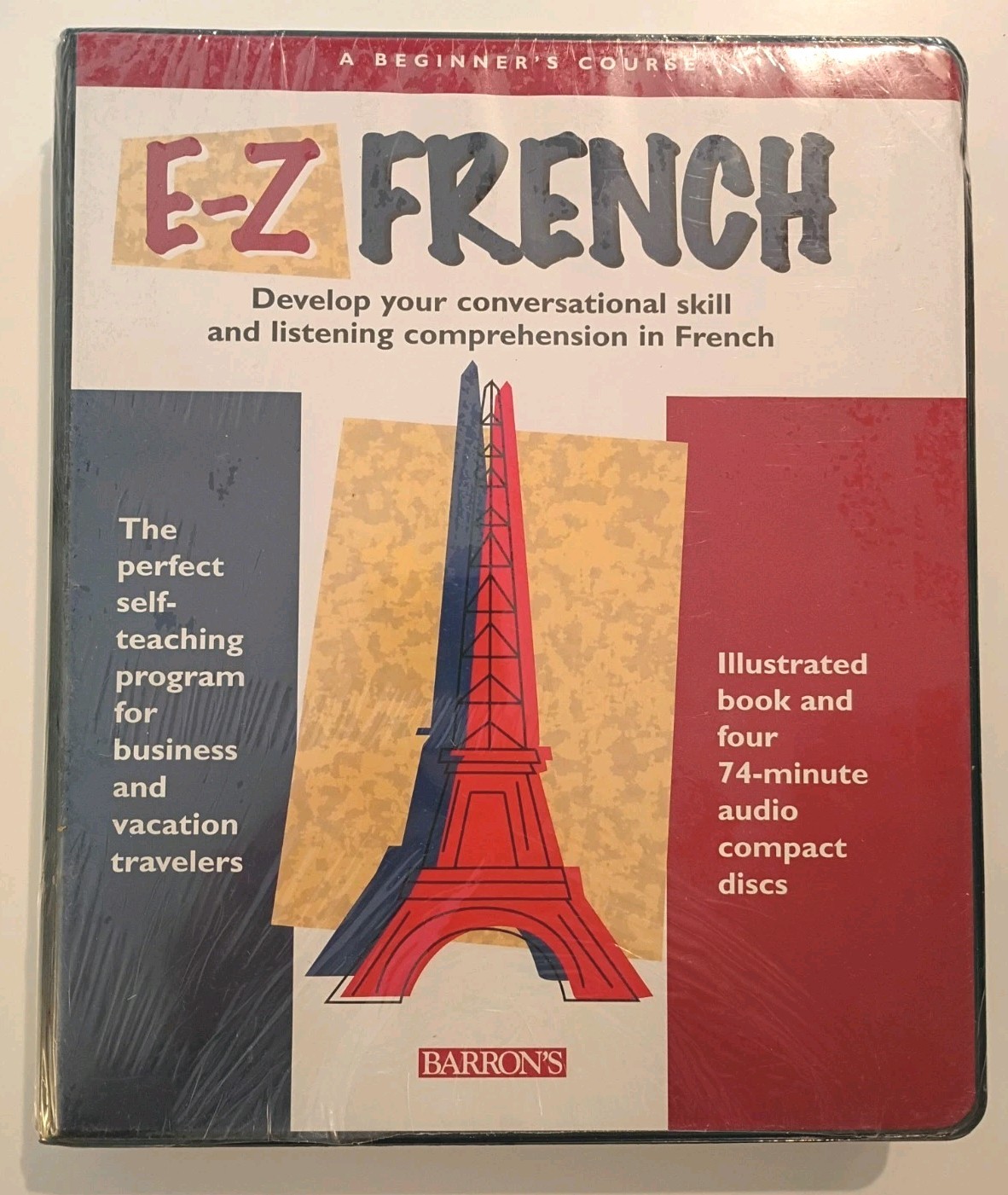 Barron’s Easy French NEW Beginner’s Course Book + 4 CDs Language Learning Set