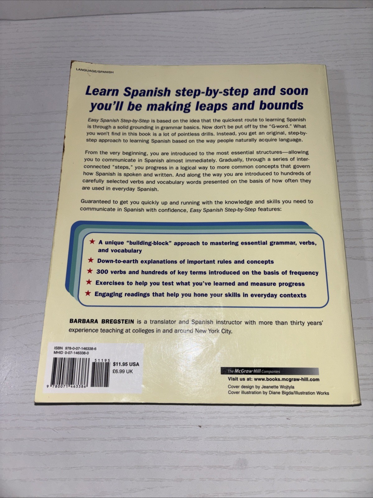 Easy Spanish Step-by-Step Barbara Bregstein McGraw Hill Learn Grammar Workbook