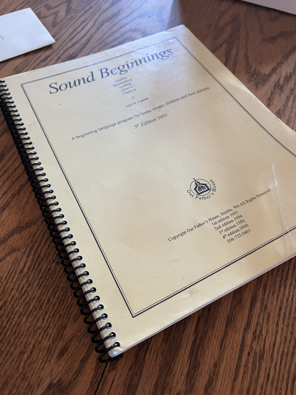 Sound Beginnings, (language program, for Home School) J. FOGASSY 5th Ed