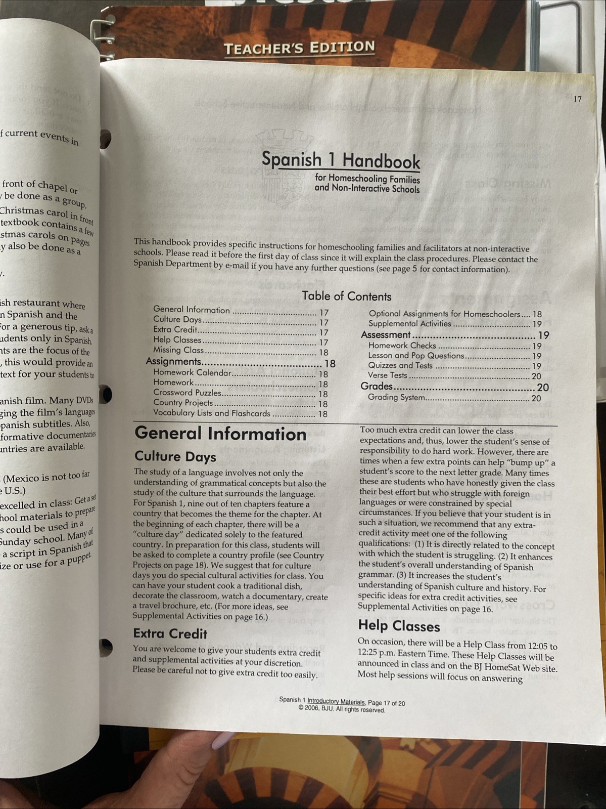 Spanish 1 BJU Second Edition, Student Textbook, Activities, Teachers Edition