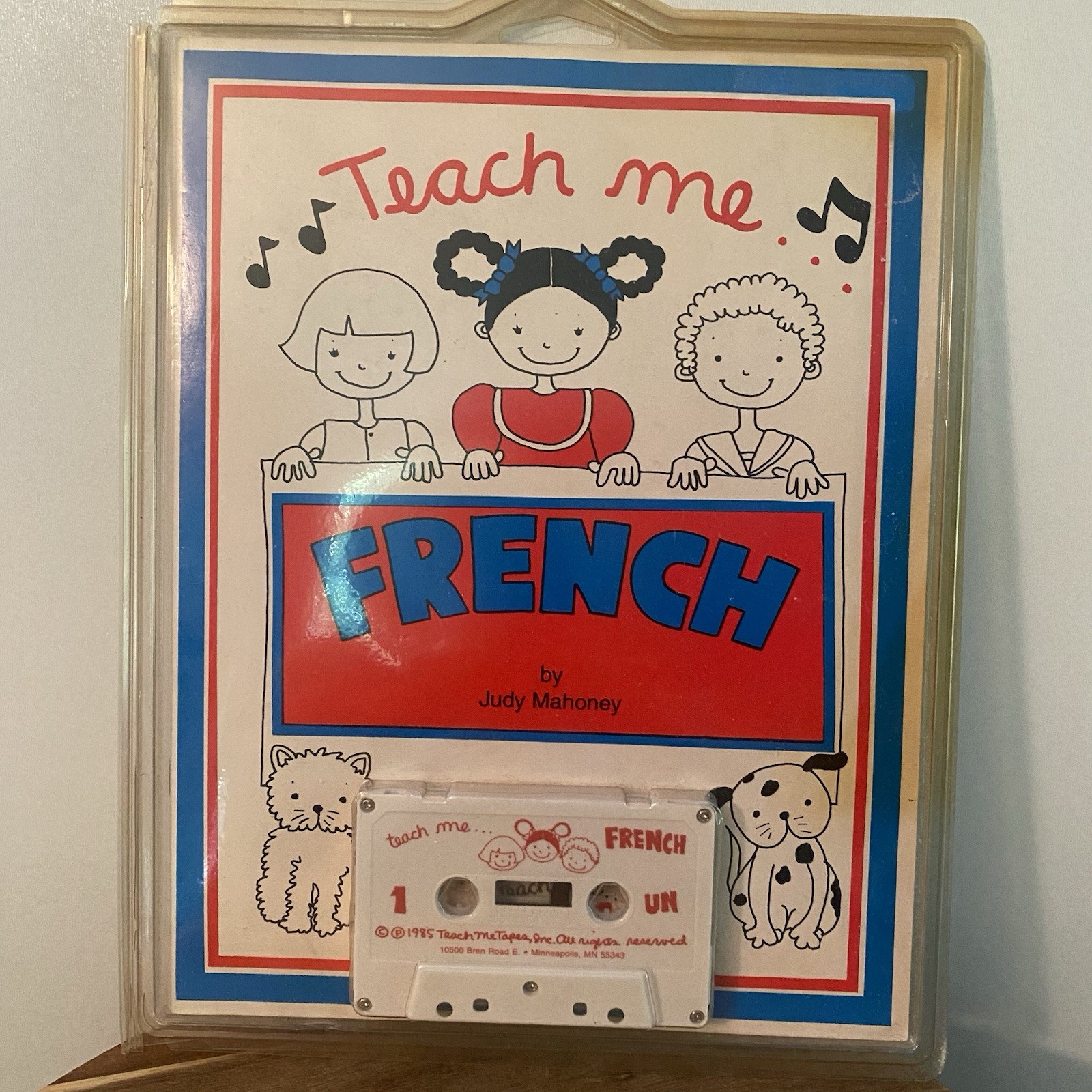 Vintage Teach Me French Cassette Tape With Song Book & Teacher Guide New Sealed