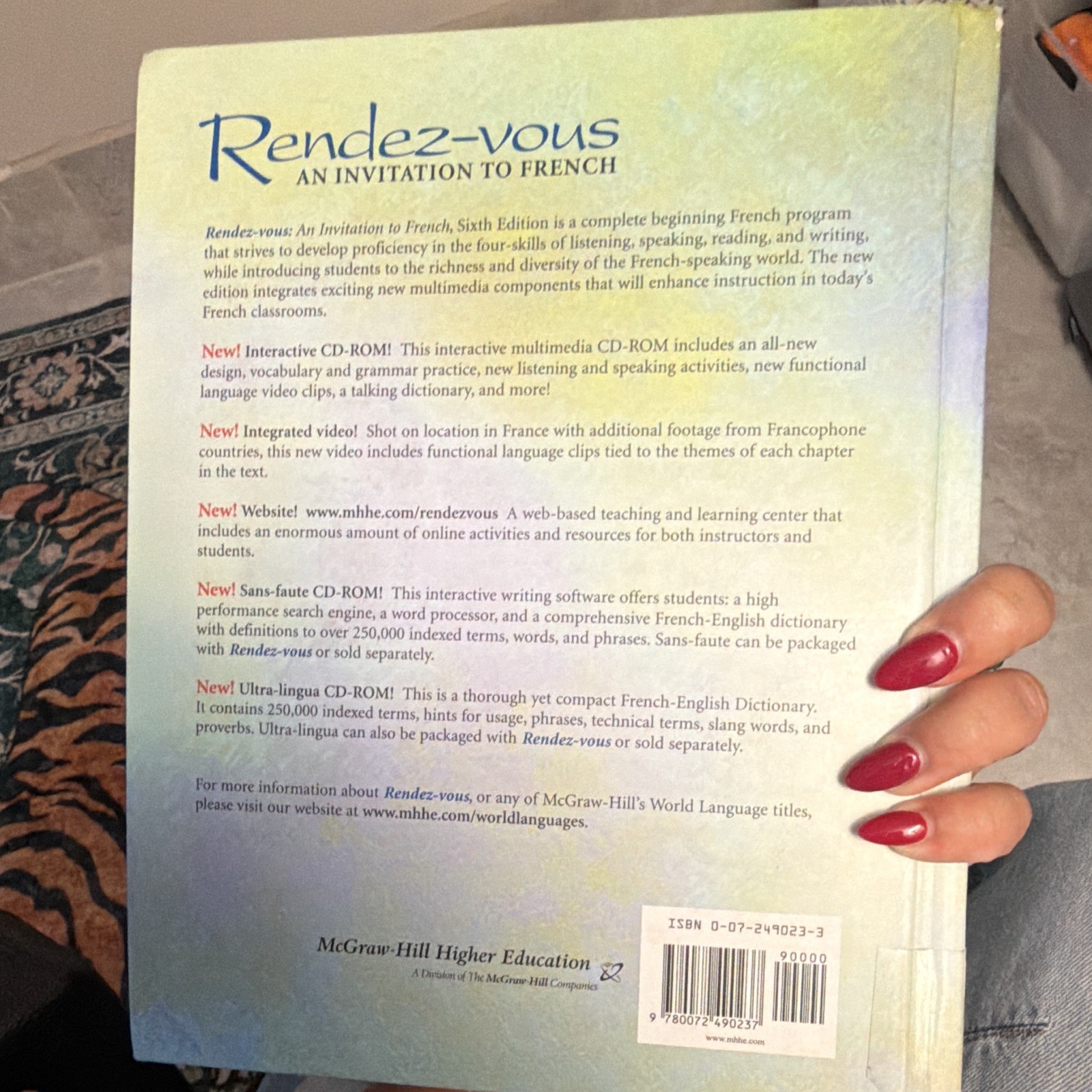 Rendez-vous: An Invitation to French Instructor’s Ed 6th Muyskens 2001