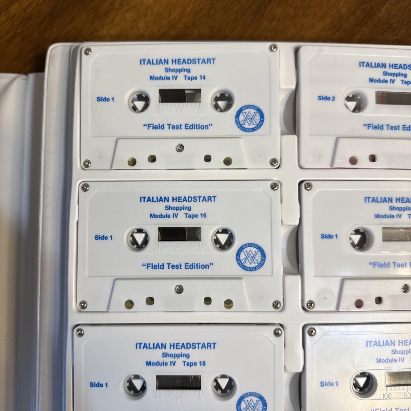 Italian Headstart Defense Language Foreign Audio Cassettes Field Test Edition