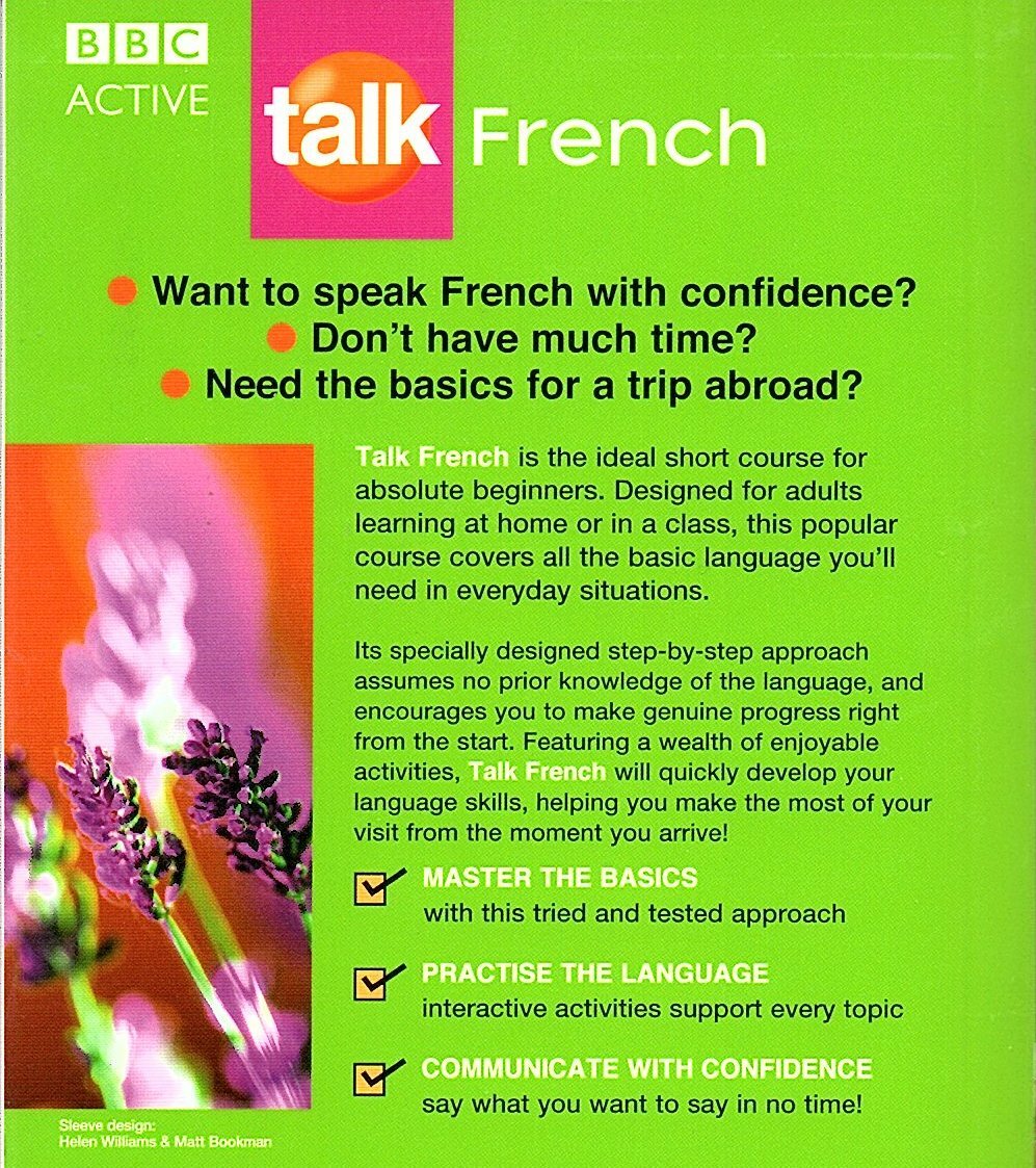 BBC Active Talk French Course Book And 2 CD’s Basic Course for Beginners Learn
