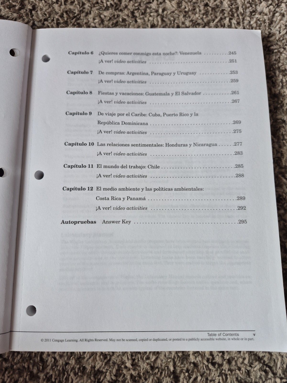 Viajes : Introduccion Al Espanol Student Activities Manual Heinle Cengage 2011