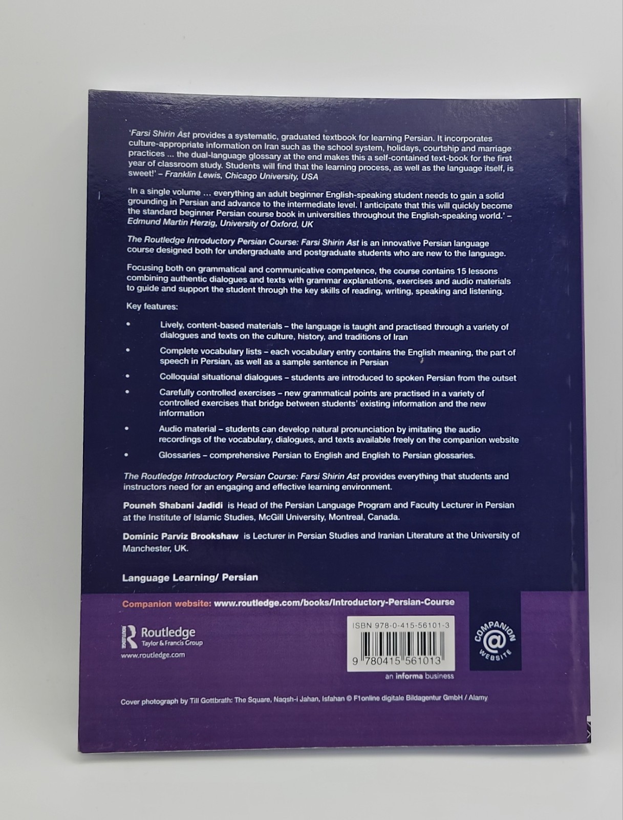 THE ROUTLEDGE INTRODUCTORY PERSIAN COURSE: FARSI SHIRIN AST, 1st edition 2010