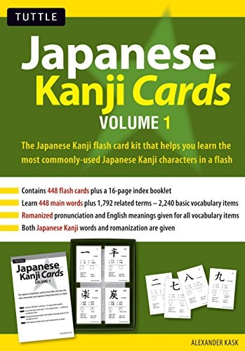 JAPANESE KANJI CARDS KIT VOLUME 1: LEARN 448 JAPANESE By Alexander Kask