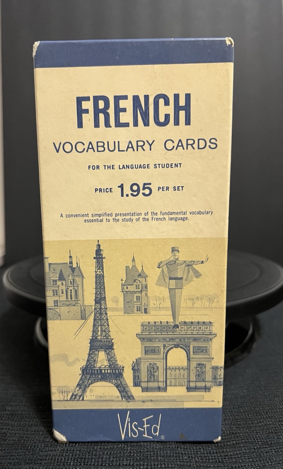 Vintage Vis-Ed French Vocabulary Flash Cards 1000 in Box For Language Student